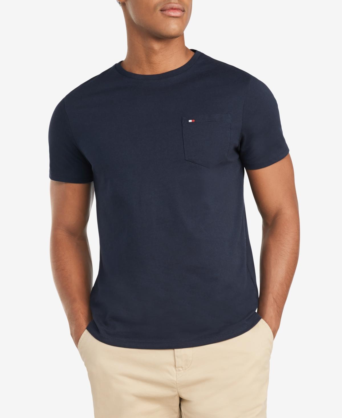Tommy Hilfiger Mens Big & Tall Tommy Crew Neck Pocket T-Shirt Product Image