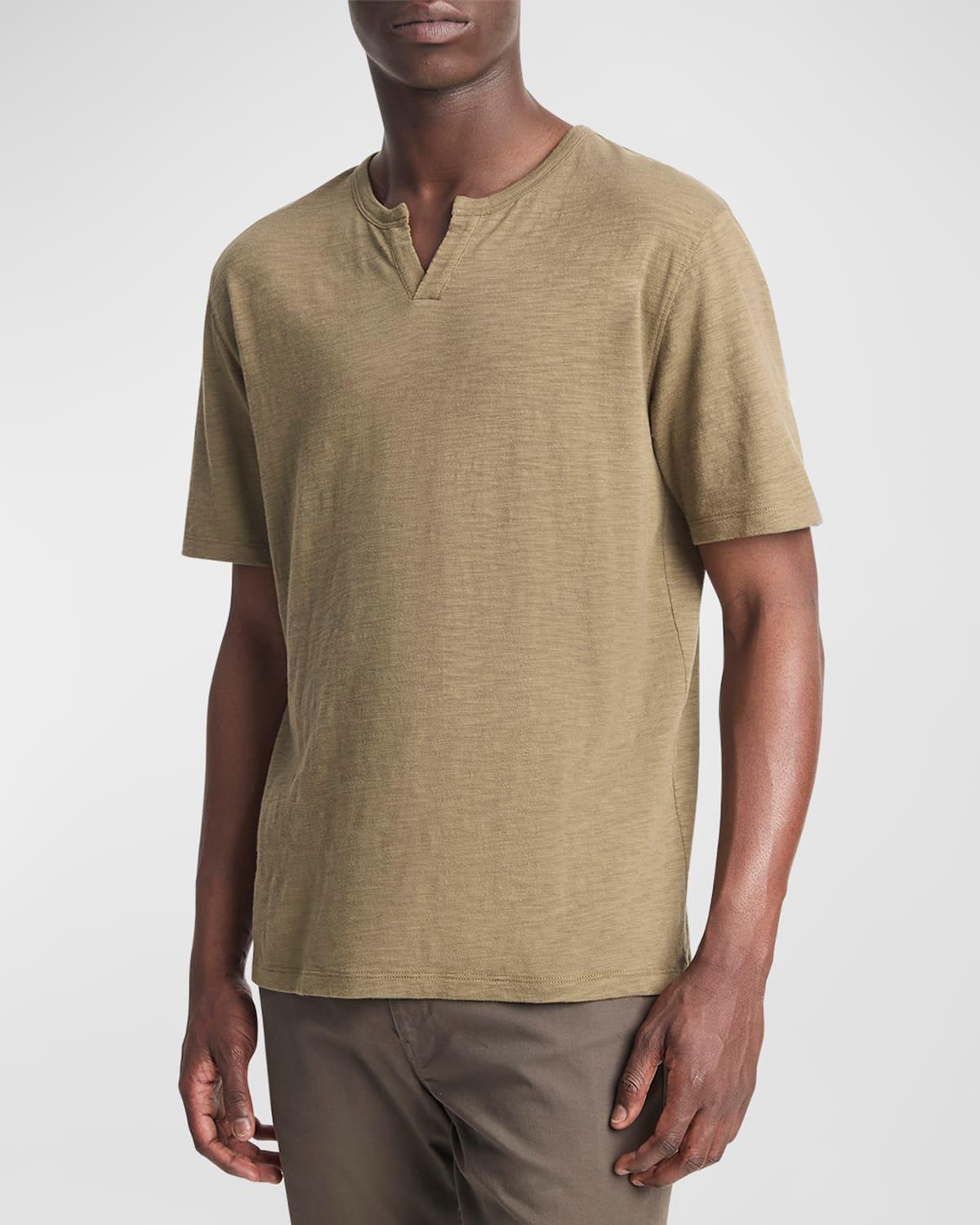 Vince Slub Split Neck Short Sleeve Tee Product Image