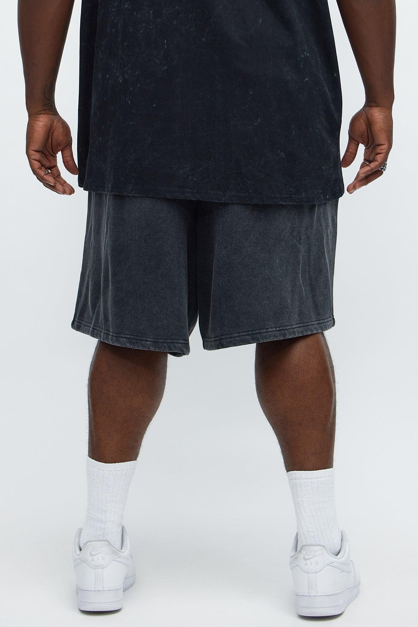 Tyson Loose Fit Washed Shorts - Black Wash Product Image