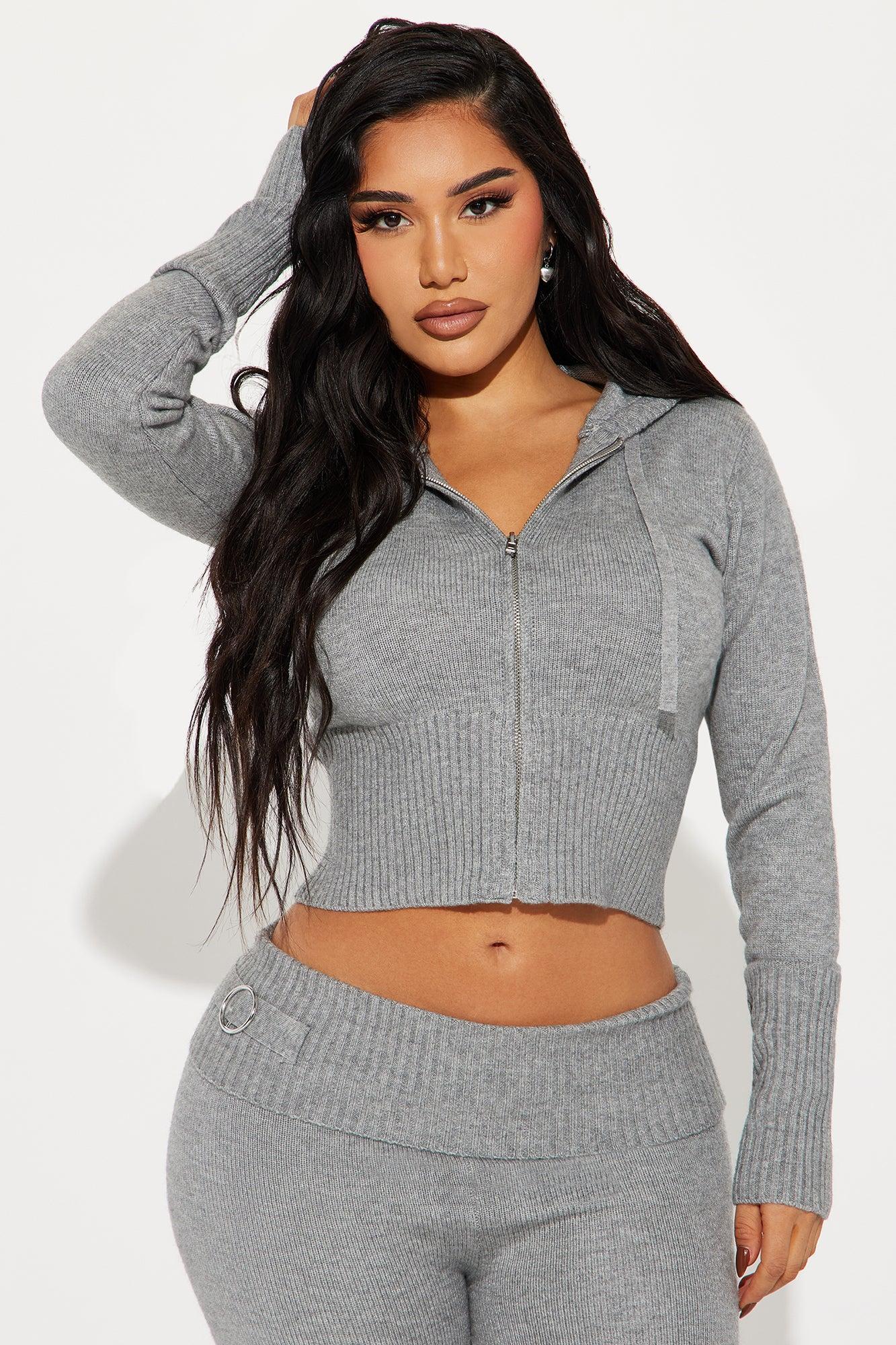 Lana Sweater Pant Set - Heather Grey Product Image