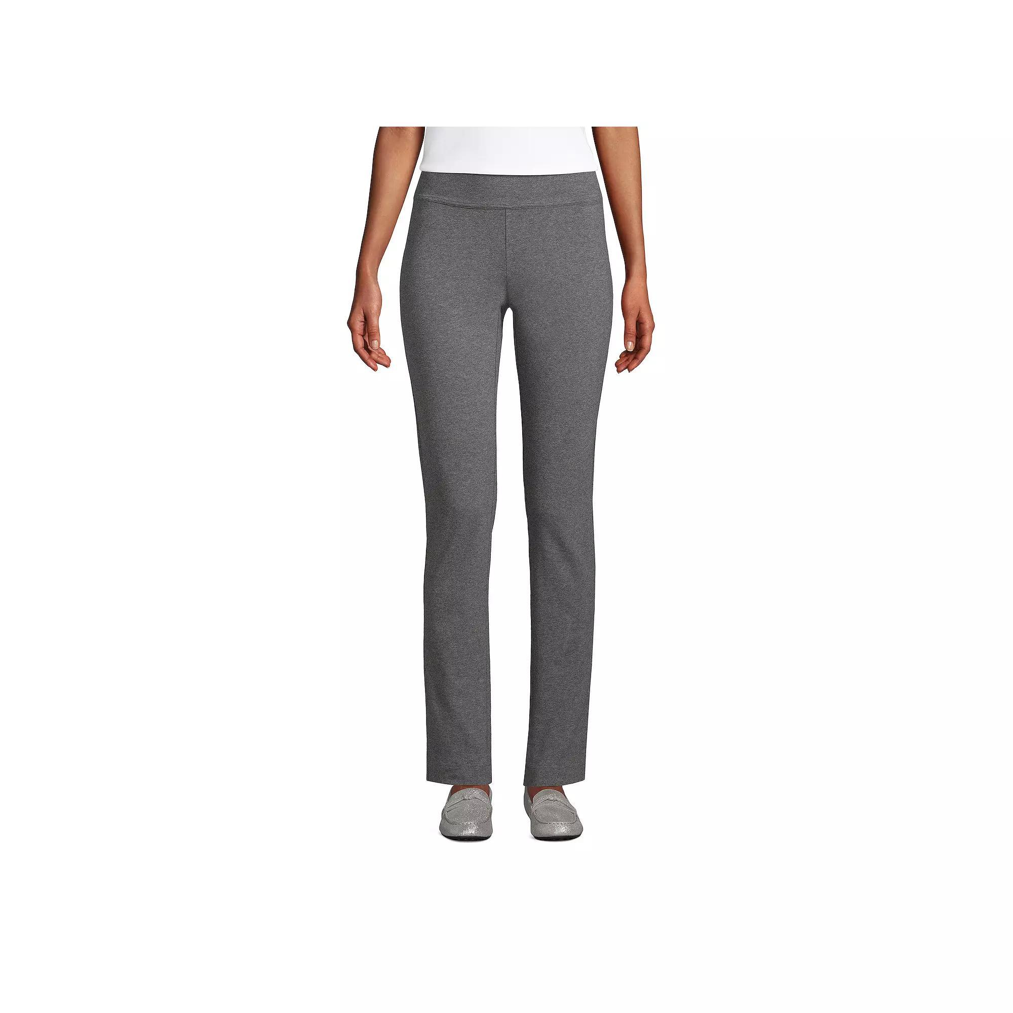 Petite Lands' End Starfish Slim Cut Pull-On Pants, Women's, Size: Medium Petite, Grey Heather Product Image