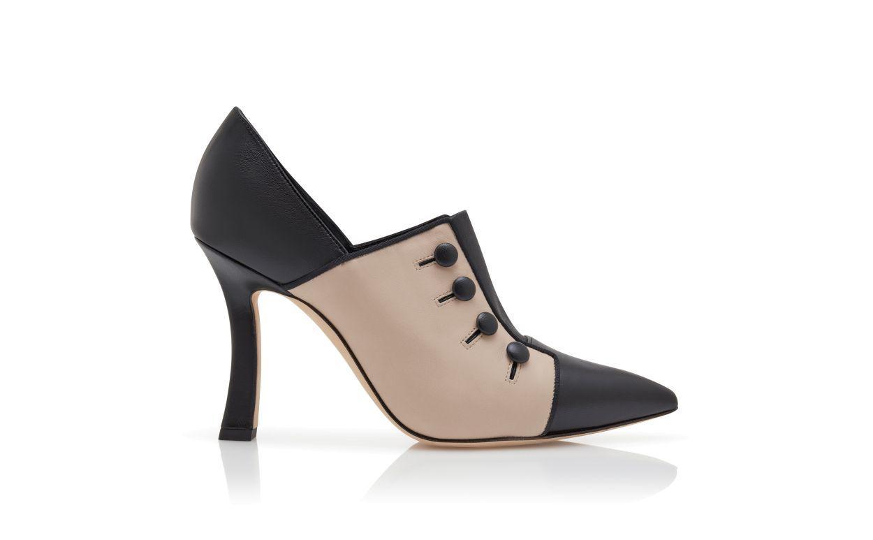 SISYGAMBIS Beige Nappa Leather Shoe Booties Product Image