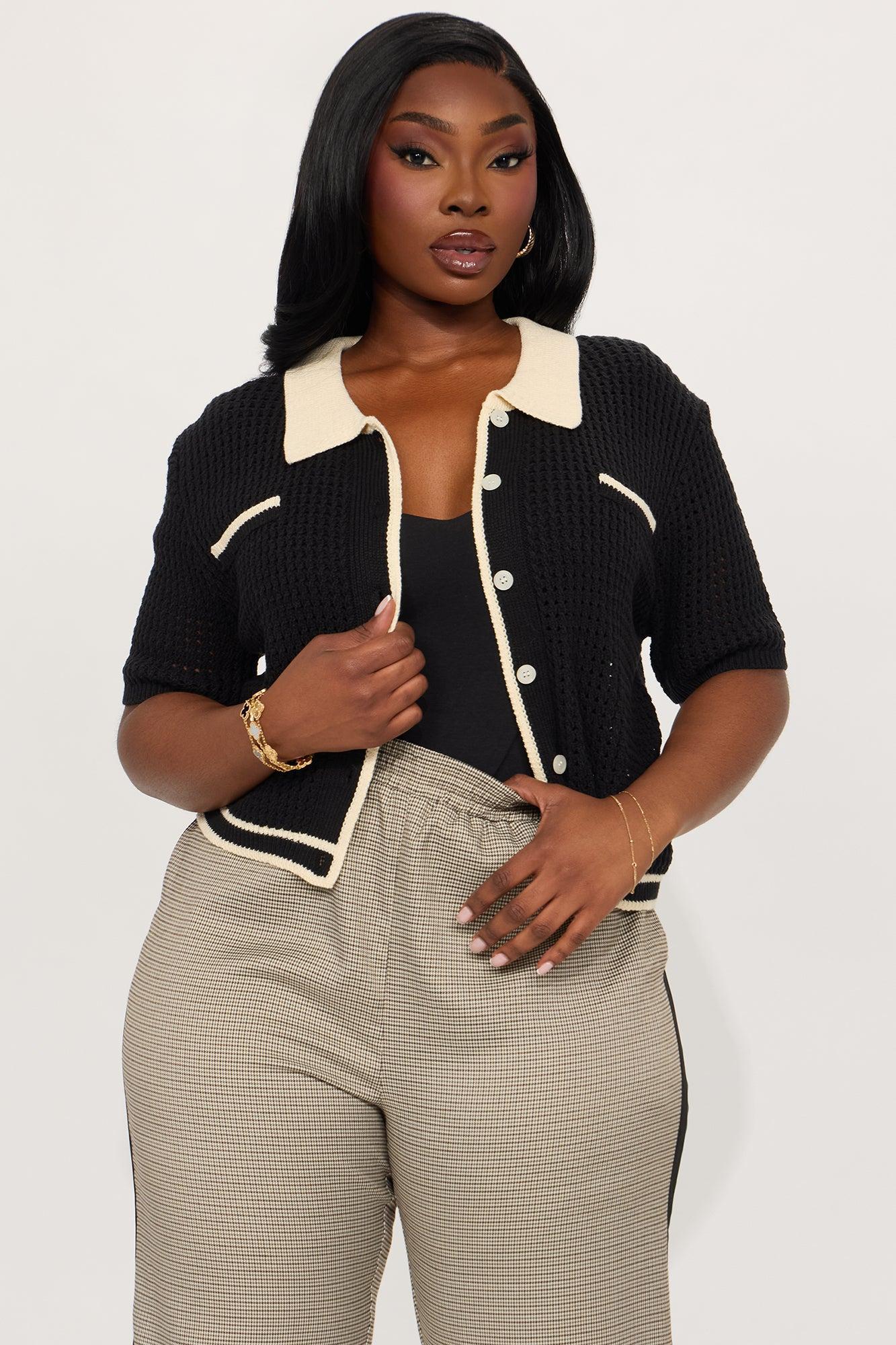 Wind In My Hair Crochet Shirt - Black/combo Product Image