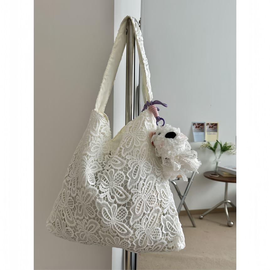 Flower Embroidered Shopper Bag Product Image