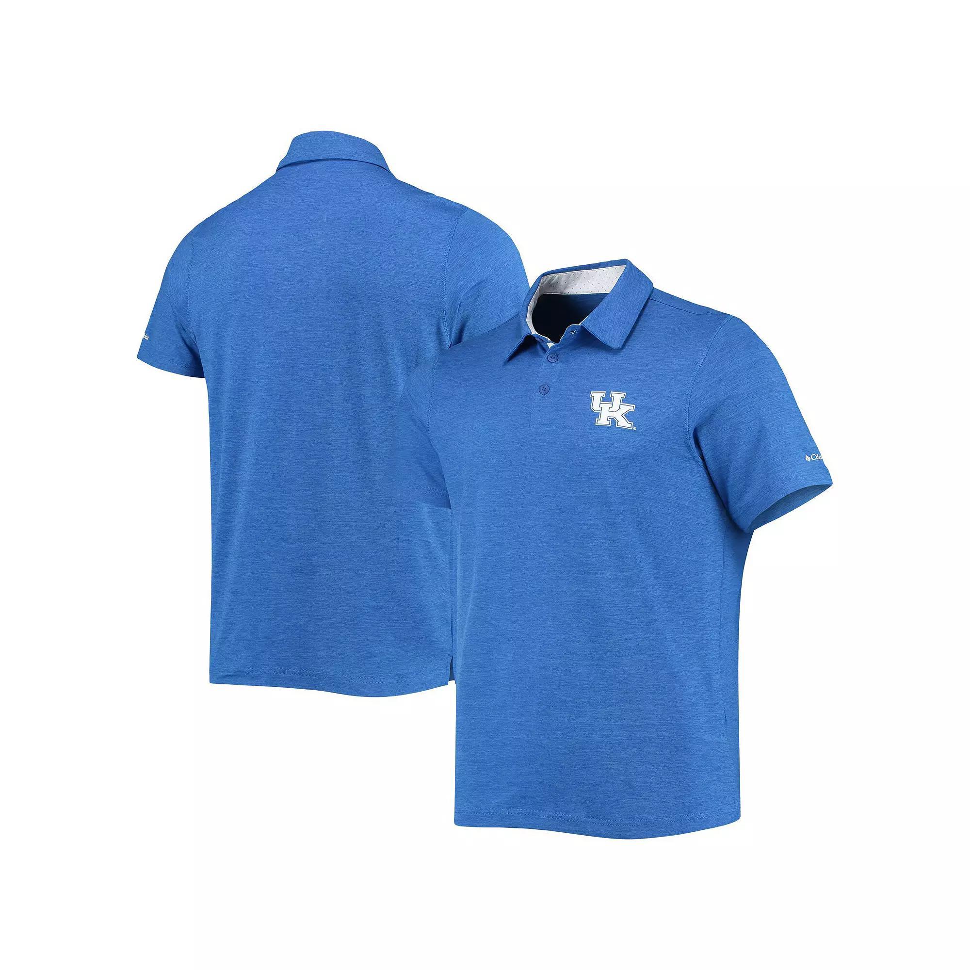 Men's Columbia Royal Kentucky Wildcats Tech Trail Omni-Shade Polo, Size: 2XL, Blue Product Image