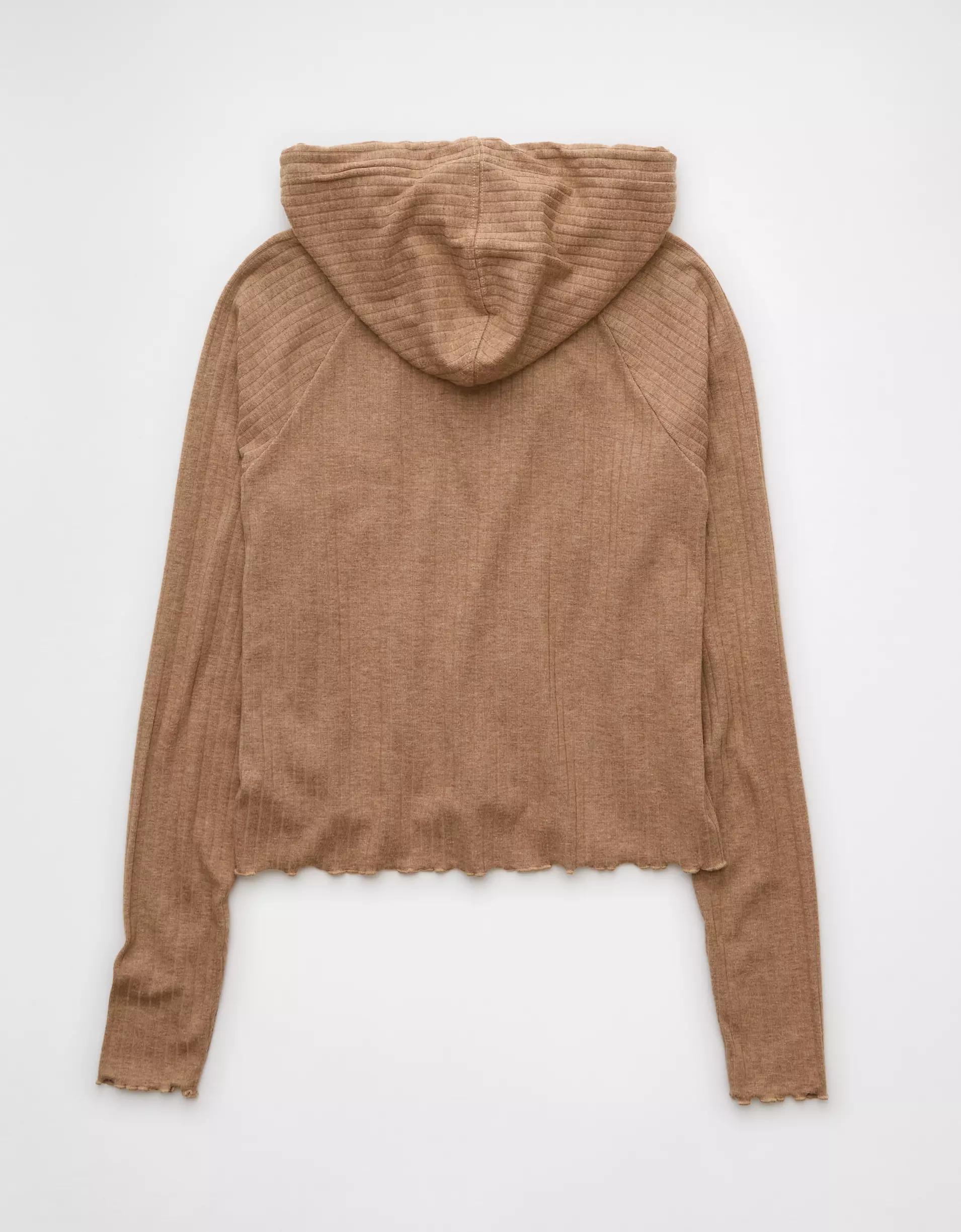 AE Cropped Sweater Lounge Hoodie Product Image