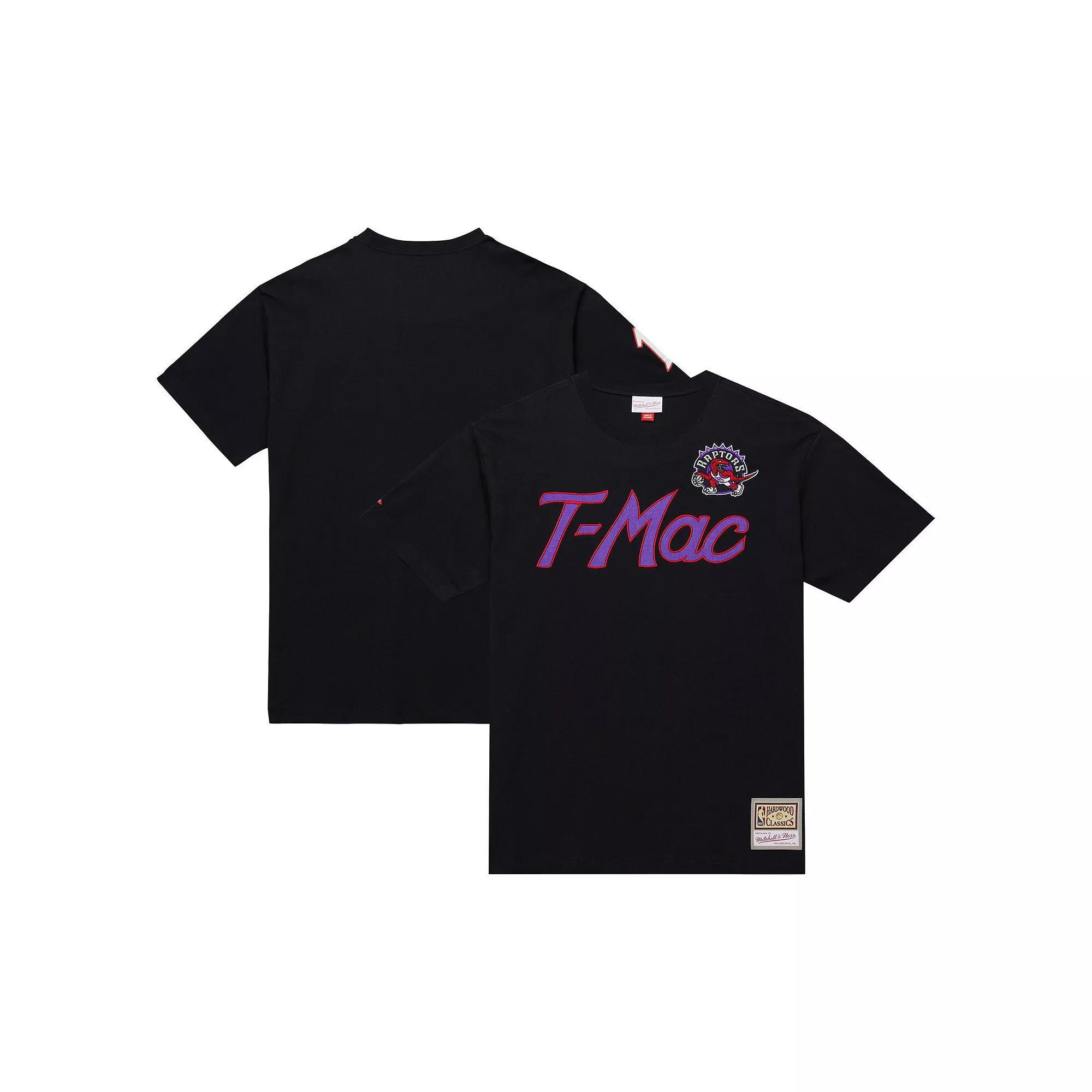 Men's Mitchell & Ness Tracy McGrady Black Toronto Raptors Premium Nickname T-Shirt, Size: 2XL, Rpt Black Product Image