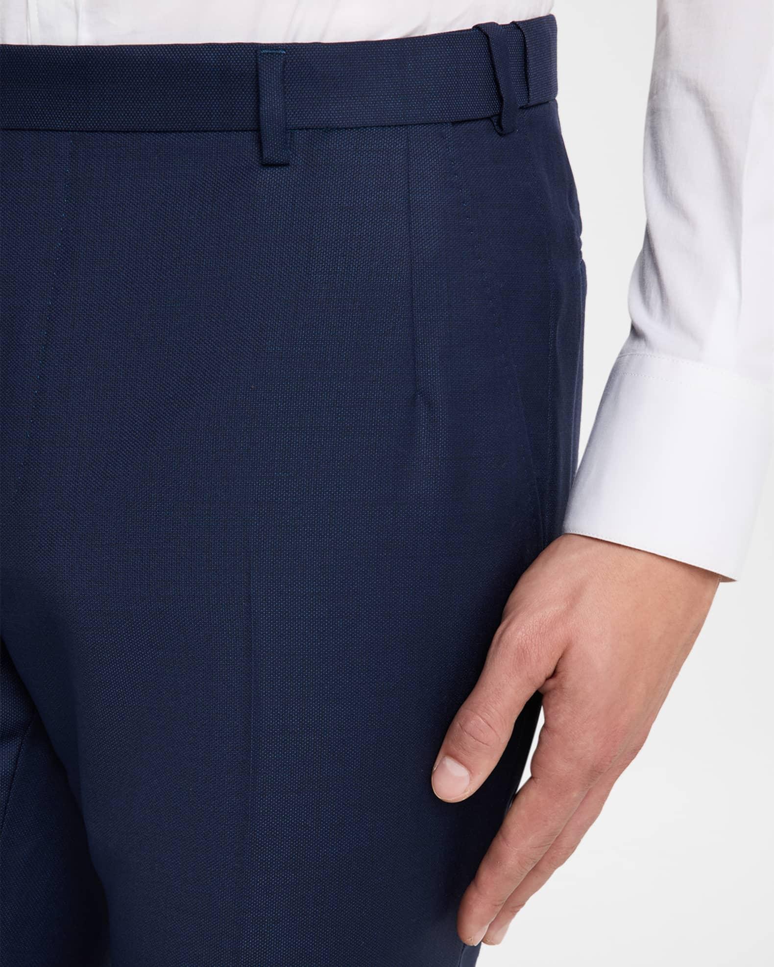 Men's Wool Textured Straight-Fit Formal Pants Product Image