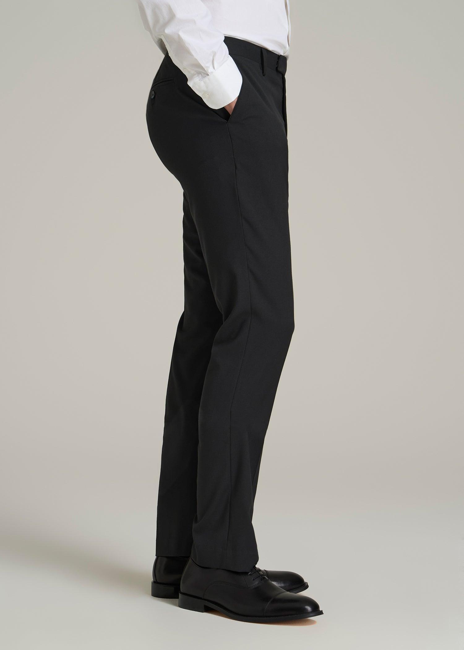 Suit Trousers for Tall Men in Black Product Image