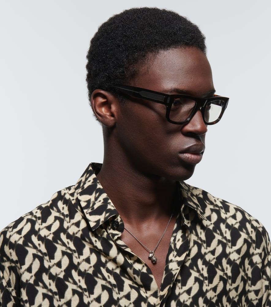 SAINT LAURENT Sl 574 Rectangular Glasses In Havana Product Image