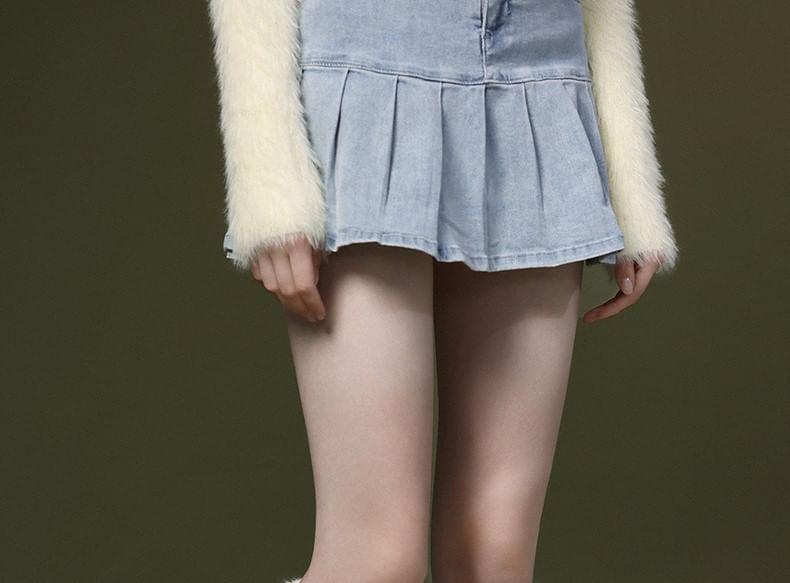 Lettering Fringed Knit Leg Warmers Product Image