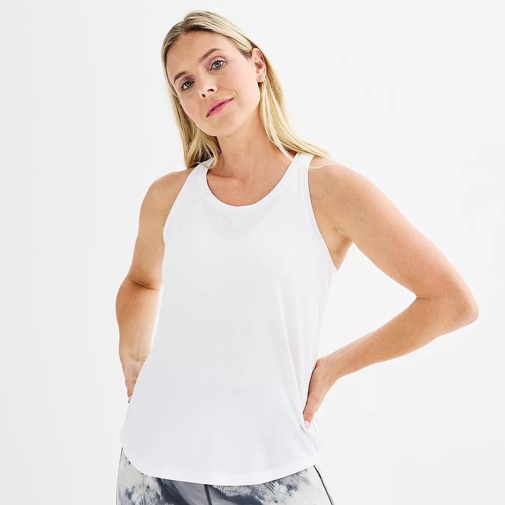 Women's Tek Gear® Racerback Tank Top, Size: Small, Modern White Product Image