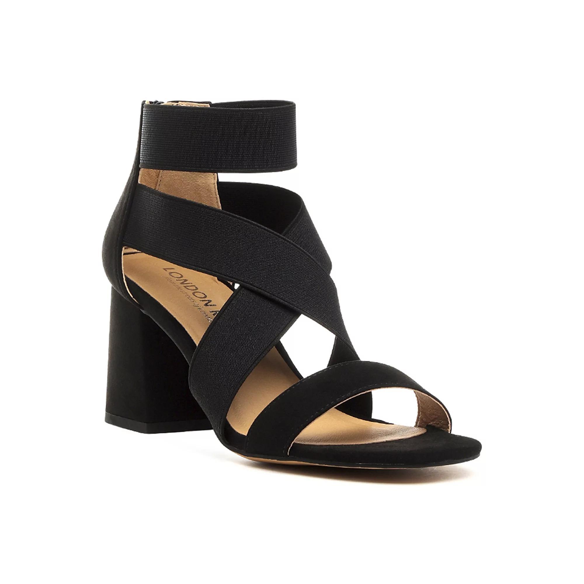 London Rag Benicia Women's Block Heel Sandals, Size: 5, Black Product Image