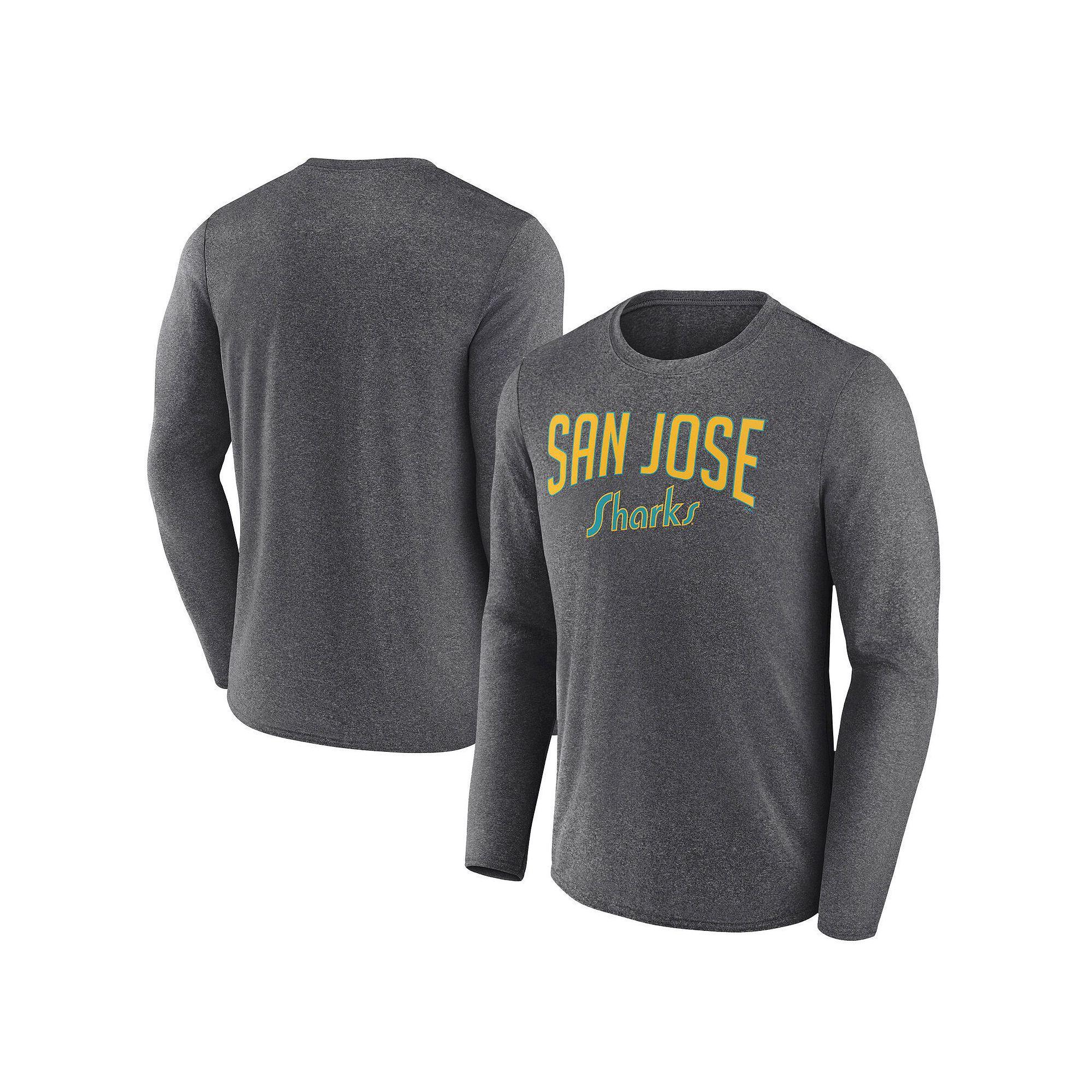 Mens Fanatics Branded Heather Charcoal San Jose Sharks Special Edition 2.0 Scoring Chance Long Sleeve T-Shirt Product Image