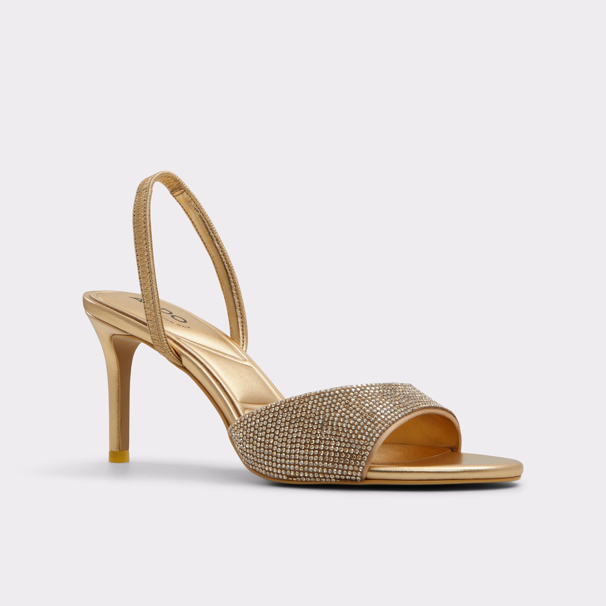 ALDO Aitana - Women's Heeled Sandal Sandals - Gold, Size 10 Product Image