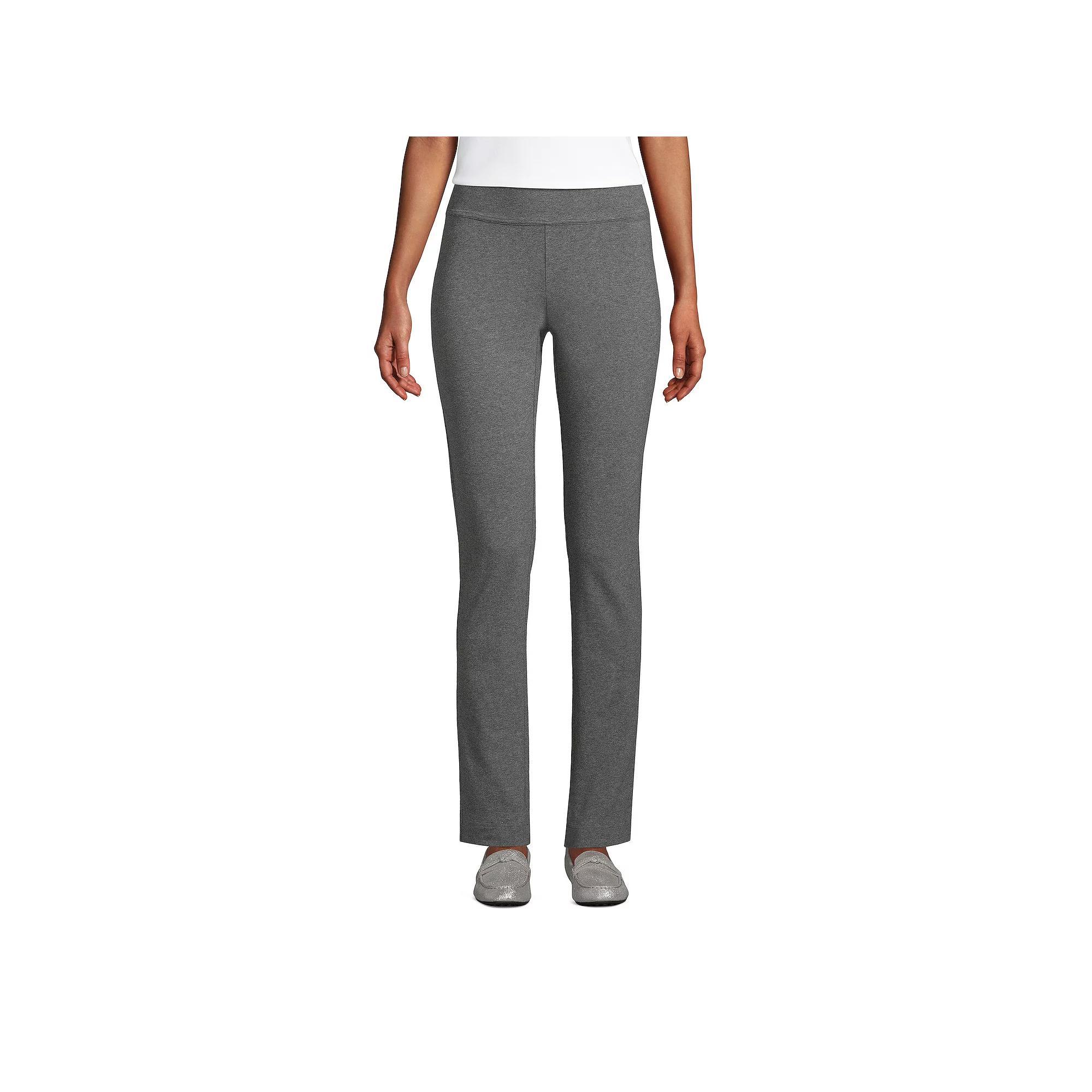 Petite Lands' End Starfish Slim Cut Pull-On Pants, Women's, Size: Medium Petite, Grey Heather Product Image
