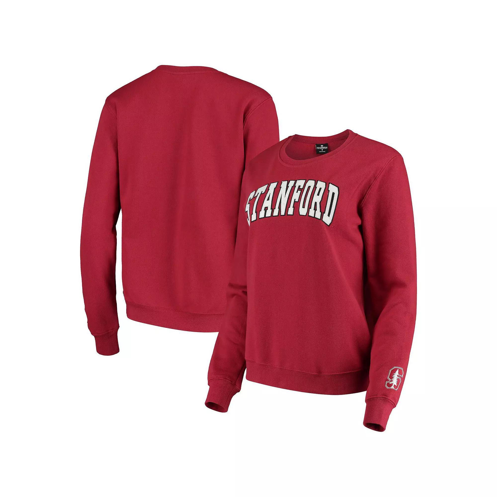 Women's Colosseum Cardinal Stanford Cardinal Campanile Pullover Sweatshirt, Size: 2XL, Red Product Image