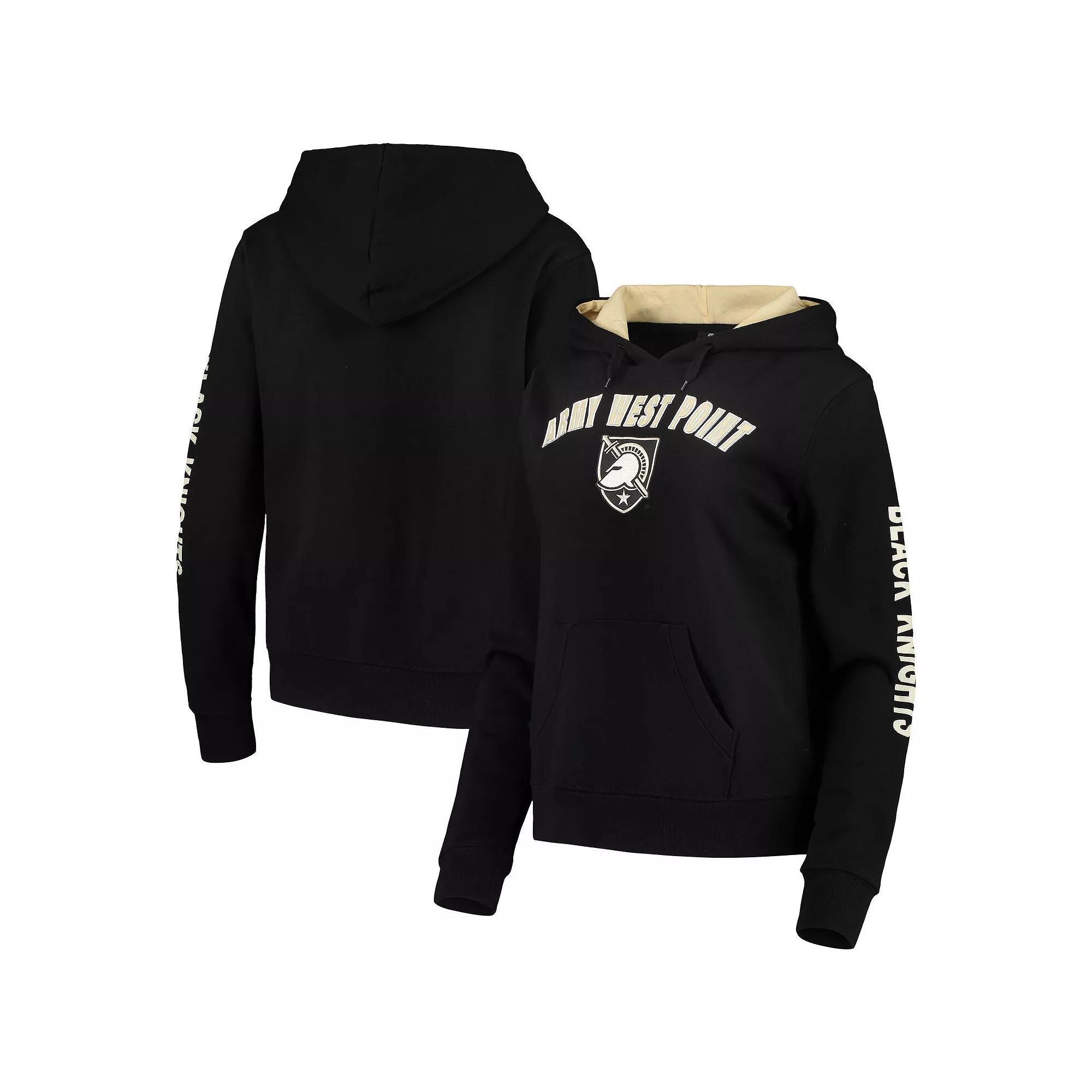 Womens Colosseum Black Army Black Knights Loud and Proud Pullover Hoodie Product Image