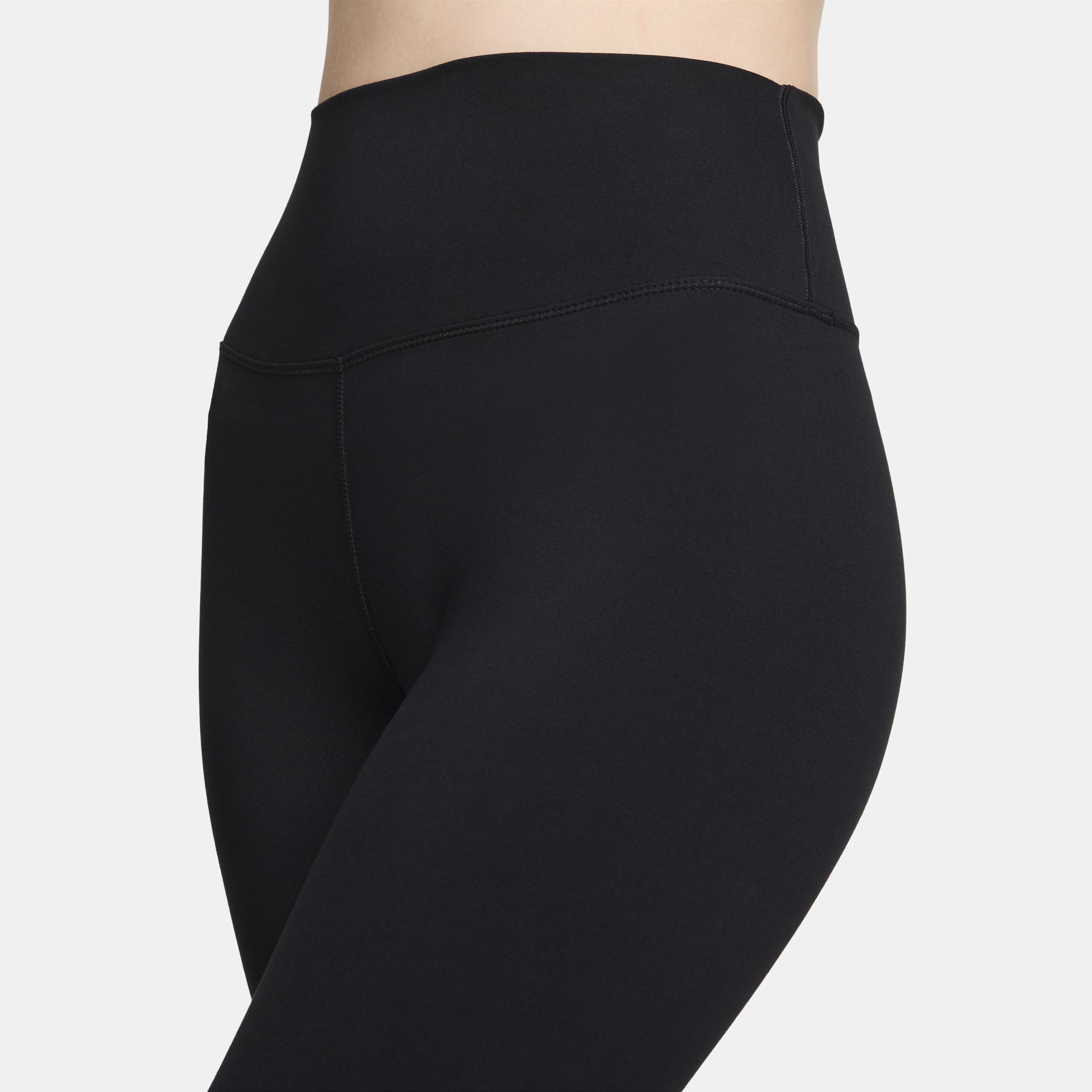 Nike Womens One Dri-FIT High-Waisted Crop Leggings in Black Product Image