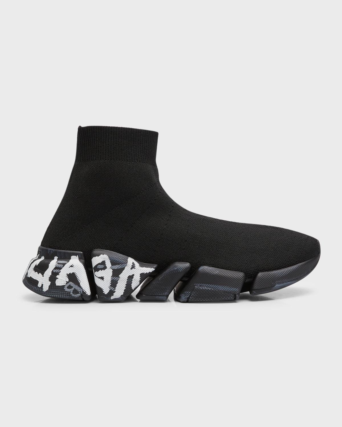Mens Speed 2.0 Graffiti Recycled Knit Sneakers Product Image