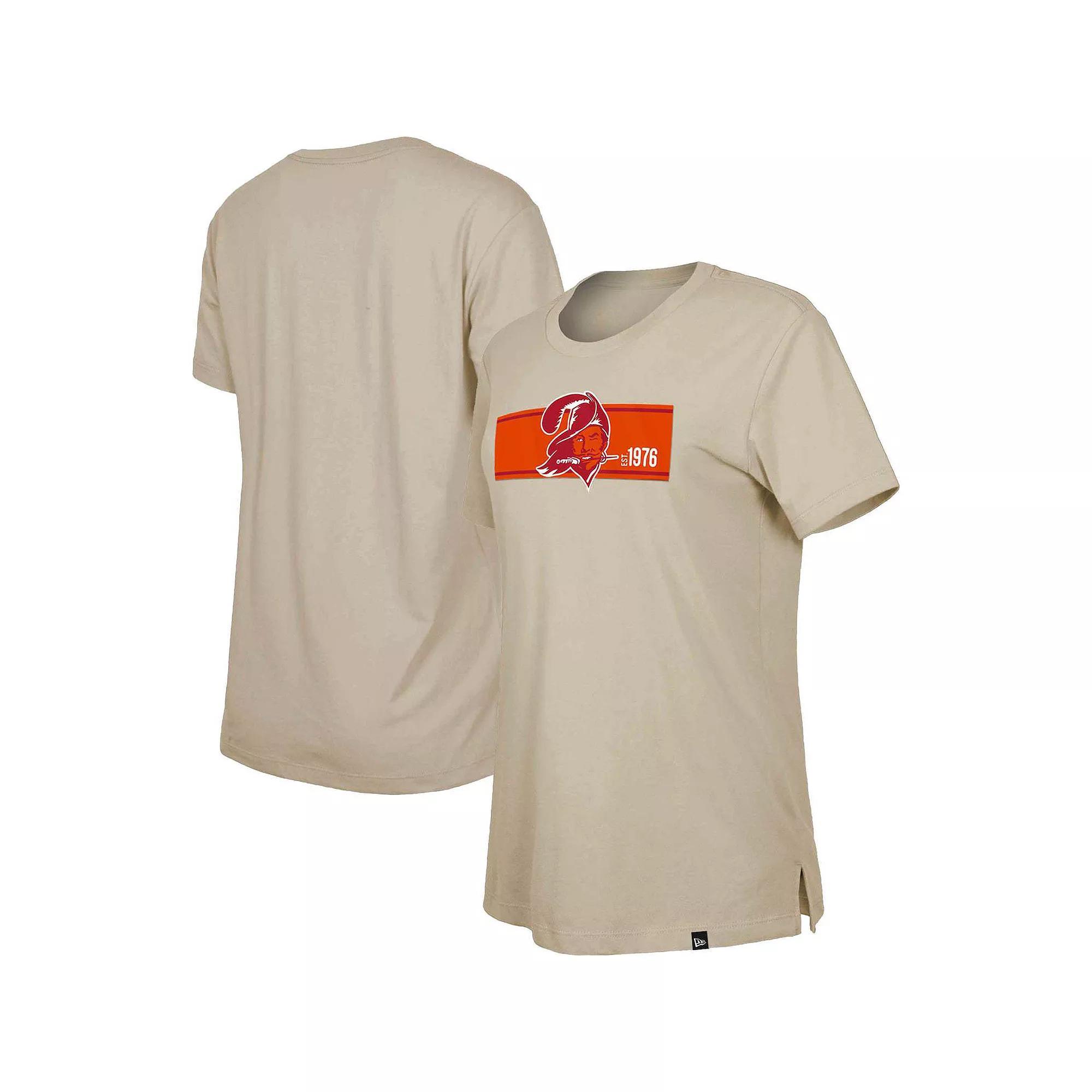 Womens New Era Tan Tampa Bay Buccaneers Third Down Historic T-Shirt Product Image