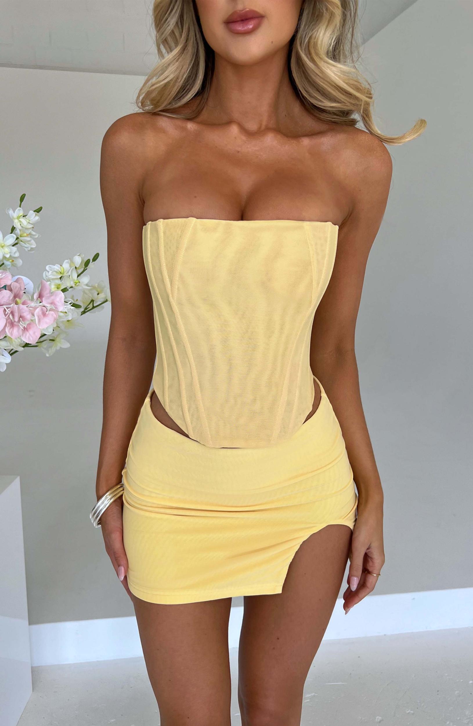 Alina Mini Skirt - White Product Image