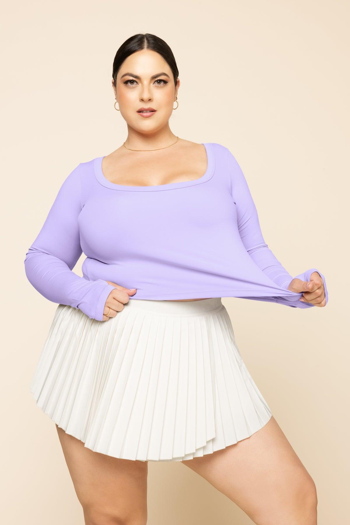Your Favorite Long Sleeve Reversible Top - Digital Lavender Product Image