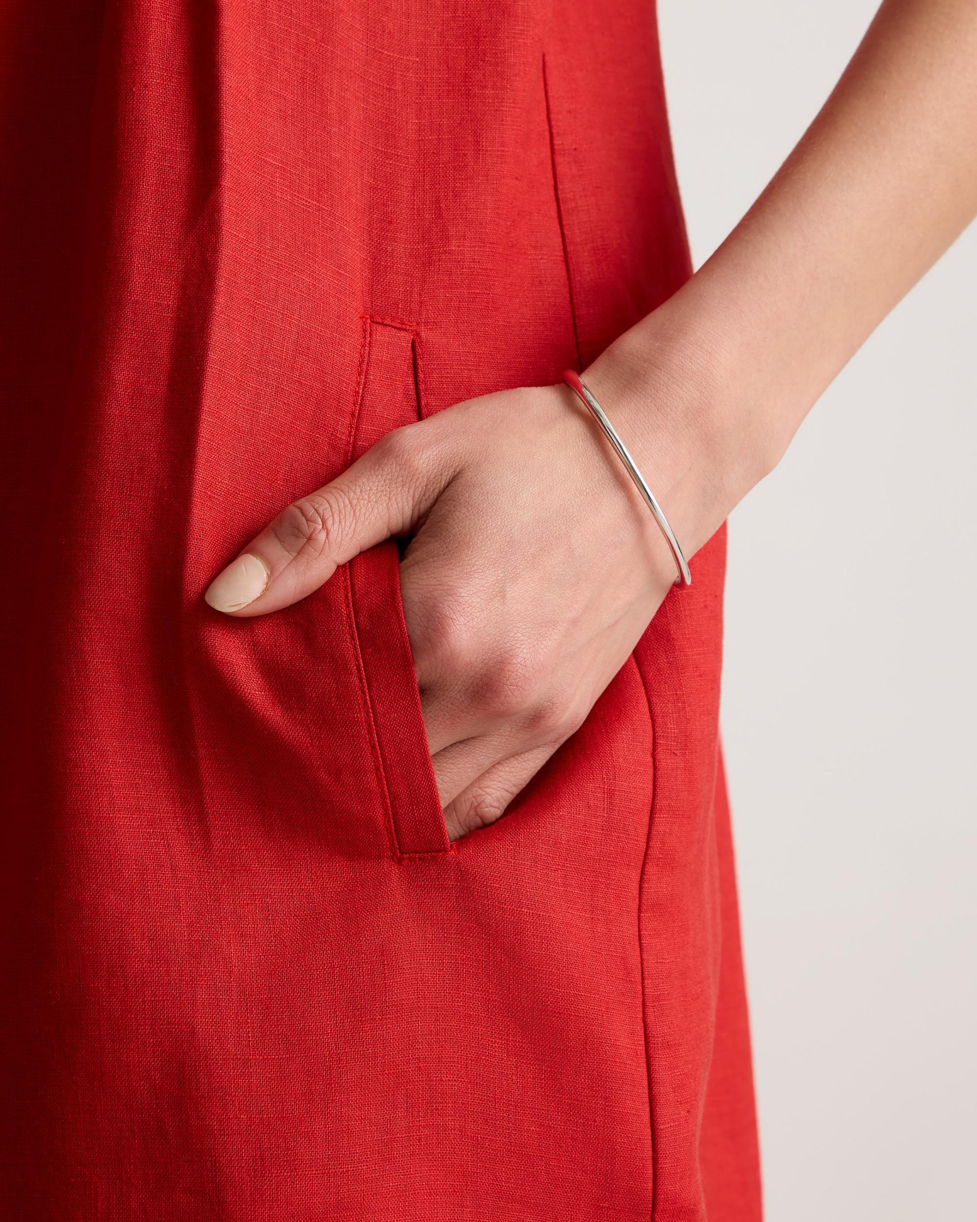 Quince | Women's 100% European Linen Sleeveless Swing Dress Size XS Product Image