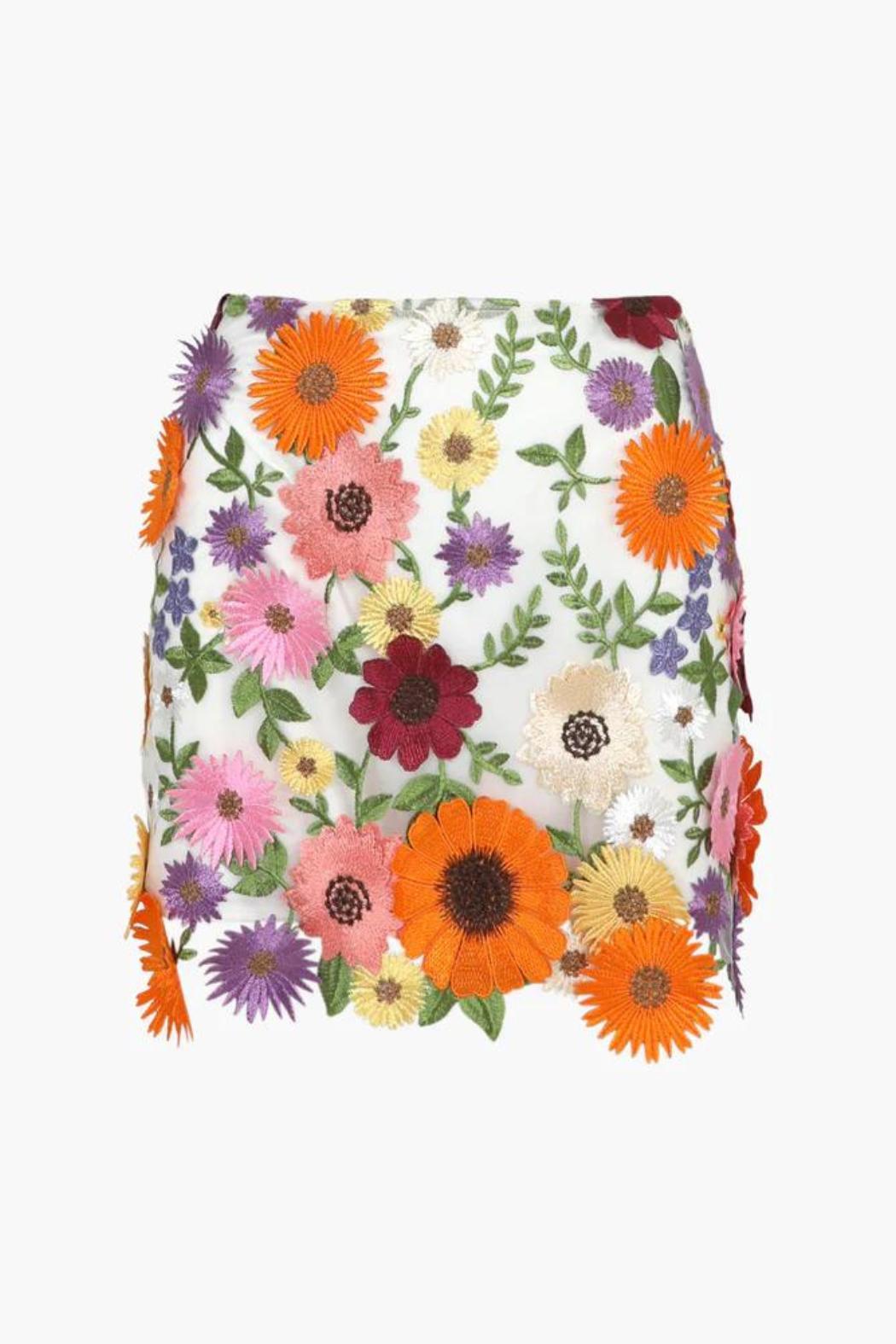 "Tina" Floral Mini Skirt Product Image