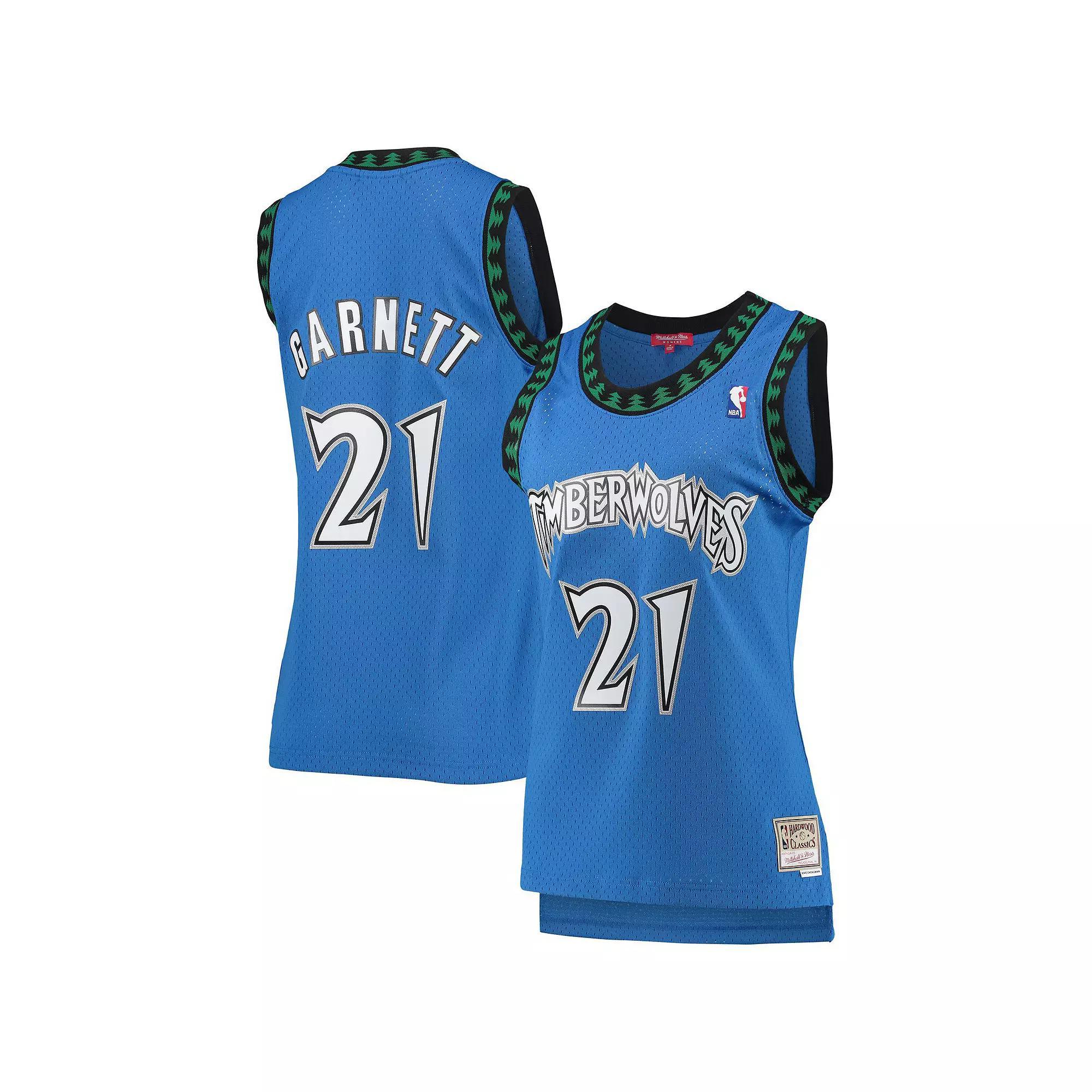 Women's Mitchell & Ness Kevin Garnett Blue Minnesota Timberwolves Hardwood Classics Swingman Jersey, Size: Small Product Image