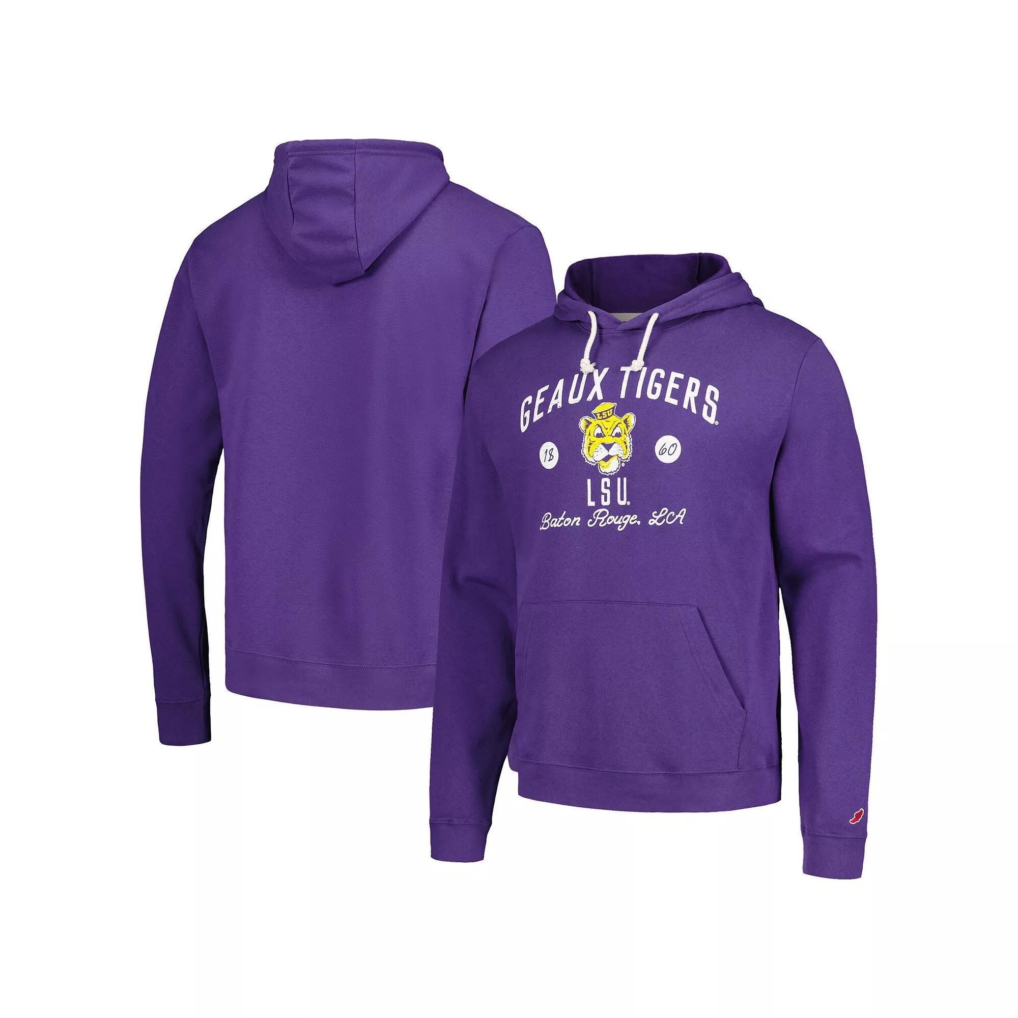 Men's League Collegiate Wear  Purple LSU Tigers Bendy Arch Essential Pullover Hoodie, Size: Large Product Image