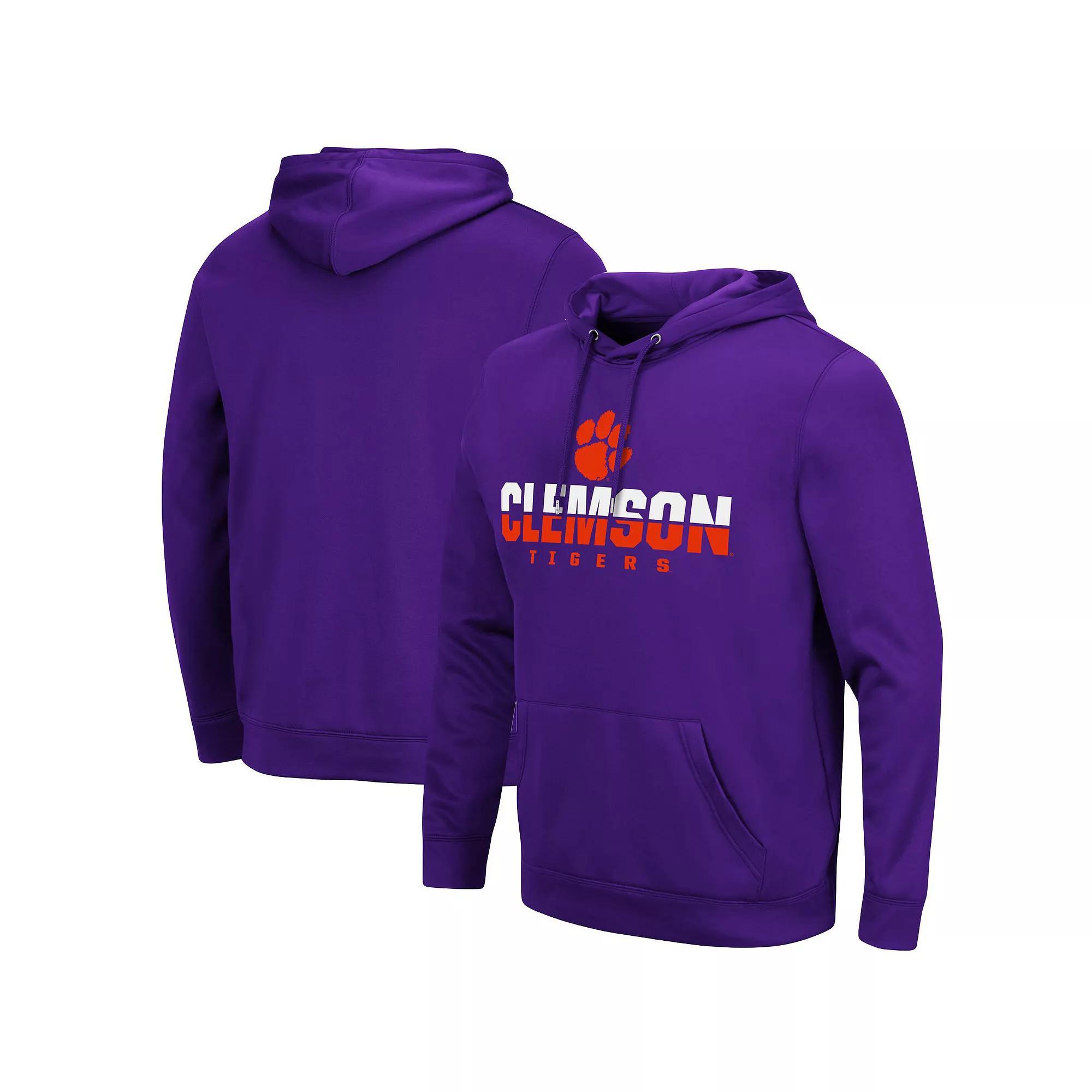 Men's Colosseum Purple Clemson Tigers Lantern Pullover Hoodie, Size: XL Product Image