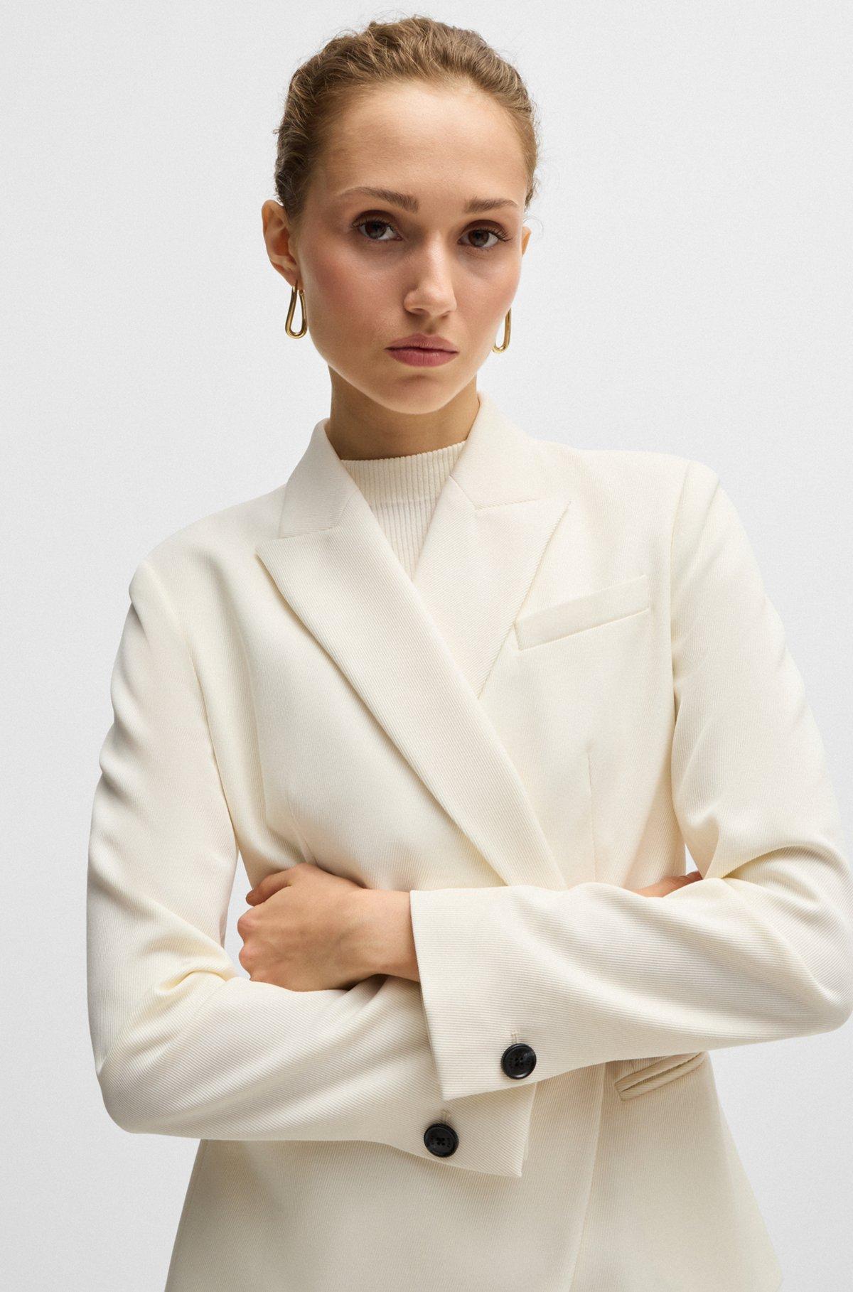 Slim-fit jacket in wool twill Product Image