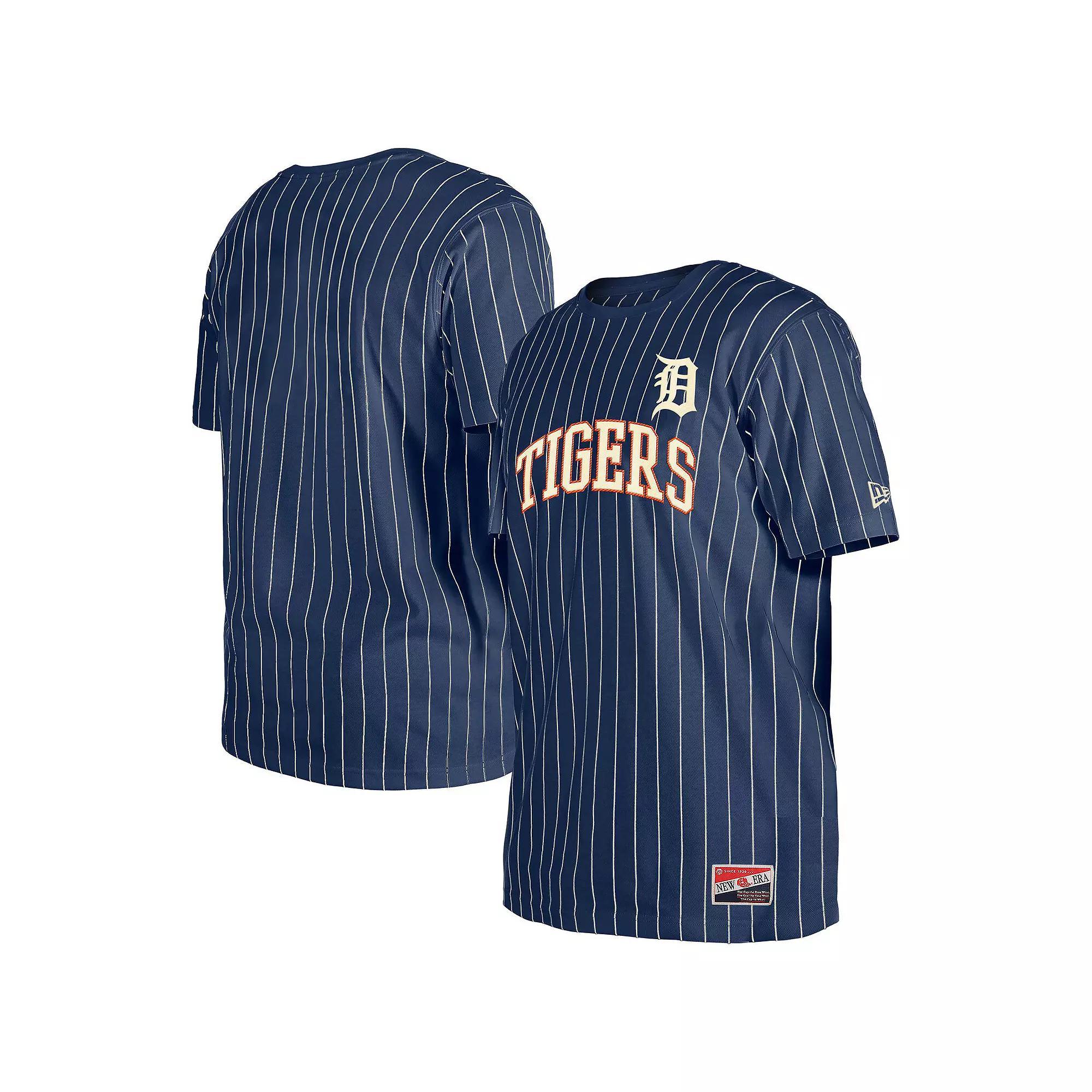 Men's New Era Navy Tampa Bay Rays Throwback Pinstripe T-Shirt, Size: 2XL, Blue Product Image