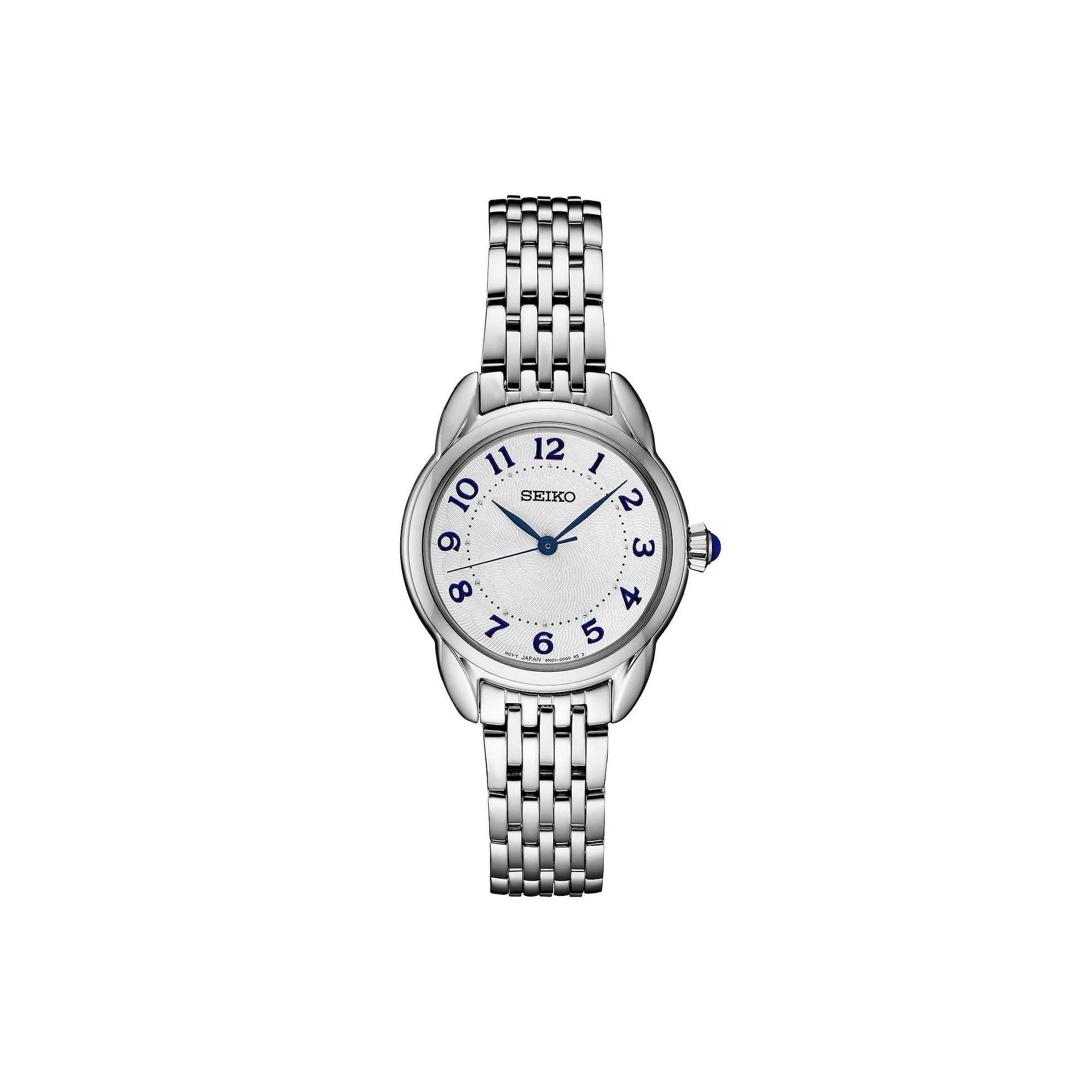 Womens Seiko Essentials White Dial Stainless Steel Quartz Watch - SUR567 Silver Product Image
