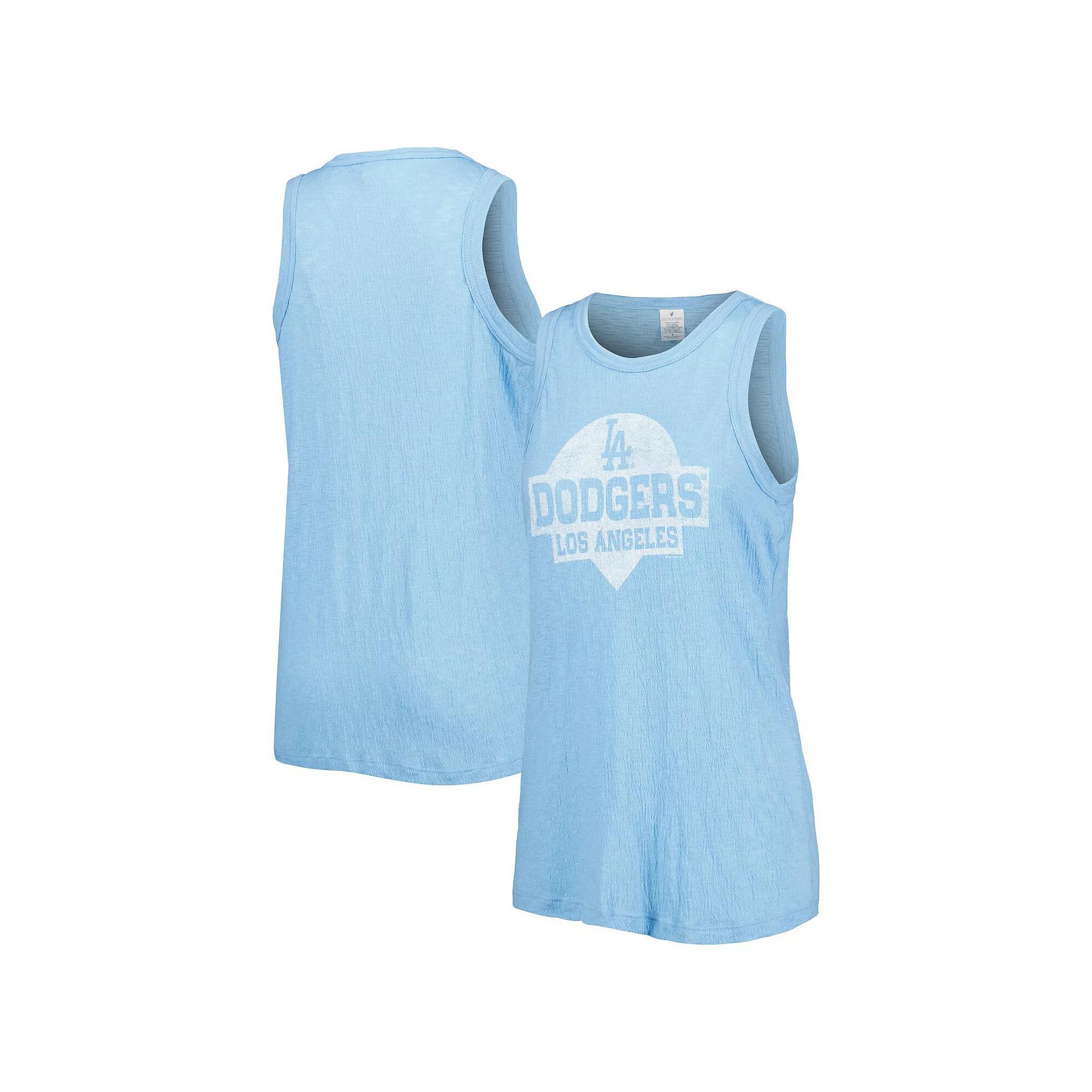 Women's Soft as a Grape Royal Los Angeles Dodgers Tri-Blend Tank Top, Size: Medium, Blue Product Image