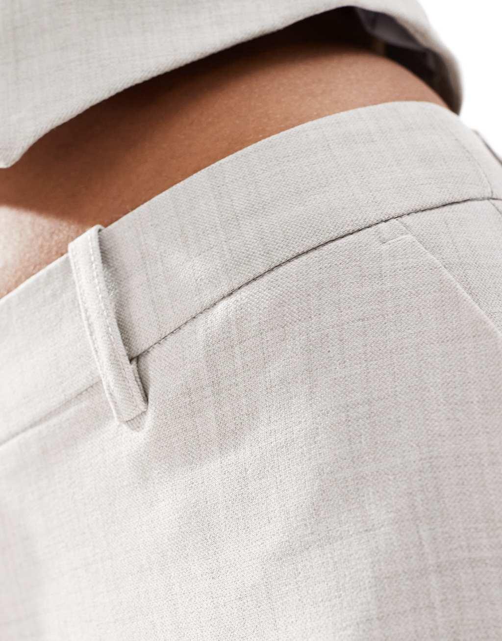Vero Moda tailored column skirt in sand melange - part of a set Product Image