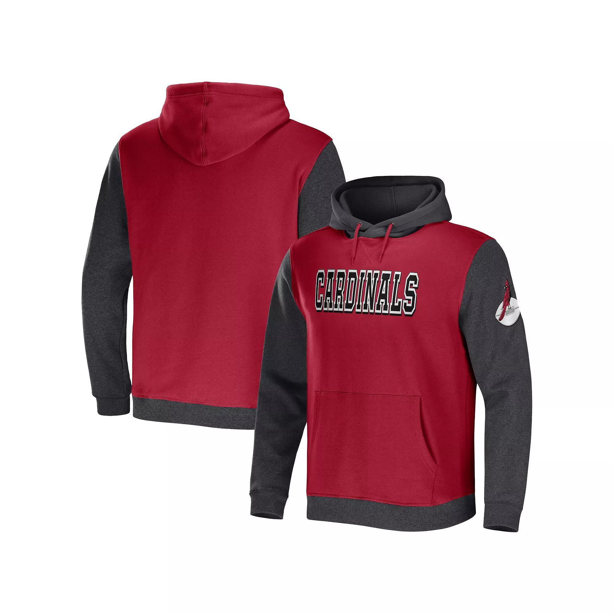 Mens NFL x Darius Rucker Collection by Fanatics /Charcoal New England Patriots Colorblock Pullover Hoodie Blue Product Image