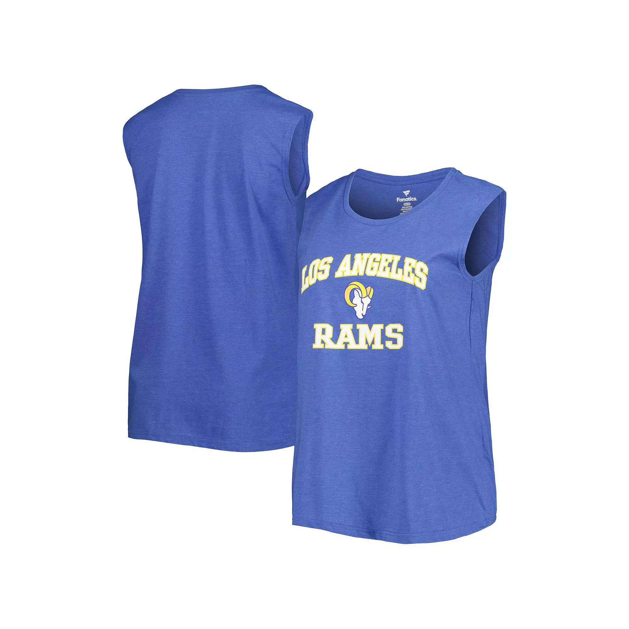 Women's Fanatics Branded Royal Los Angeles Rams Plus Size Tank Top, Size: 1XL, Blue Product Image