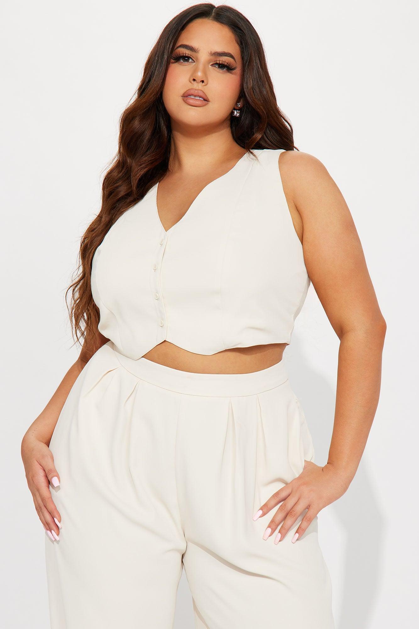 Milia Vest Pant Set - Cream Product Image