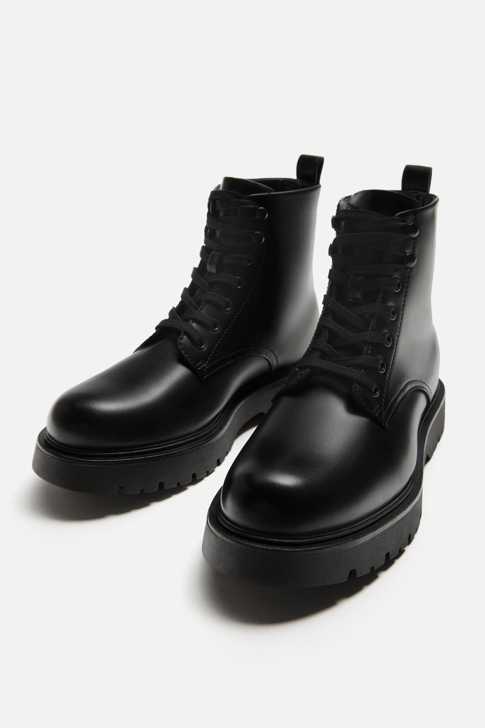 CHUNKY LACE-UP BOOTS Product Image