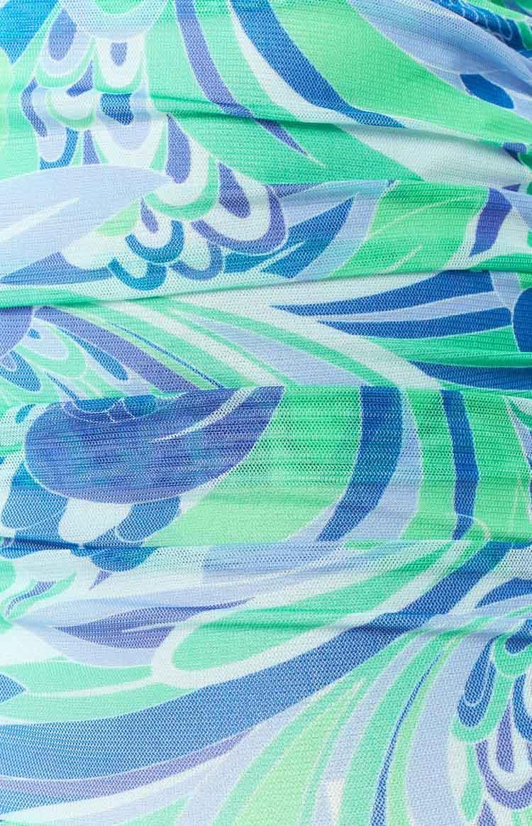 Violet Blue Print Mesh Mini Skirt Product Image