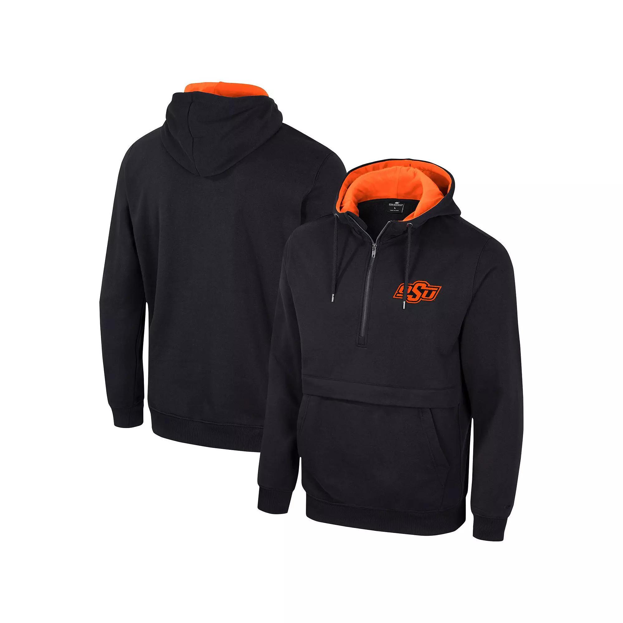 Men's Colosseum Black Oklahoma State Cowboys Half-Zip Hoodie, Size: 2XL Product Image