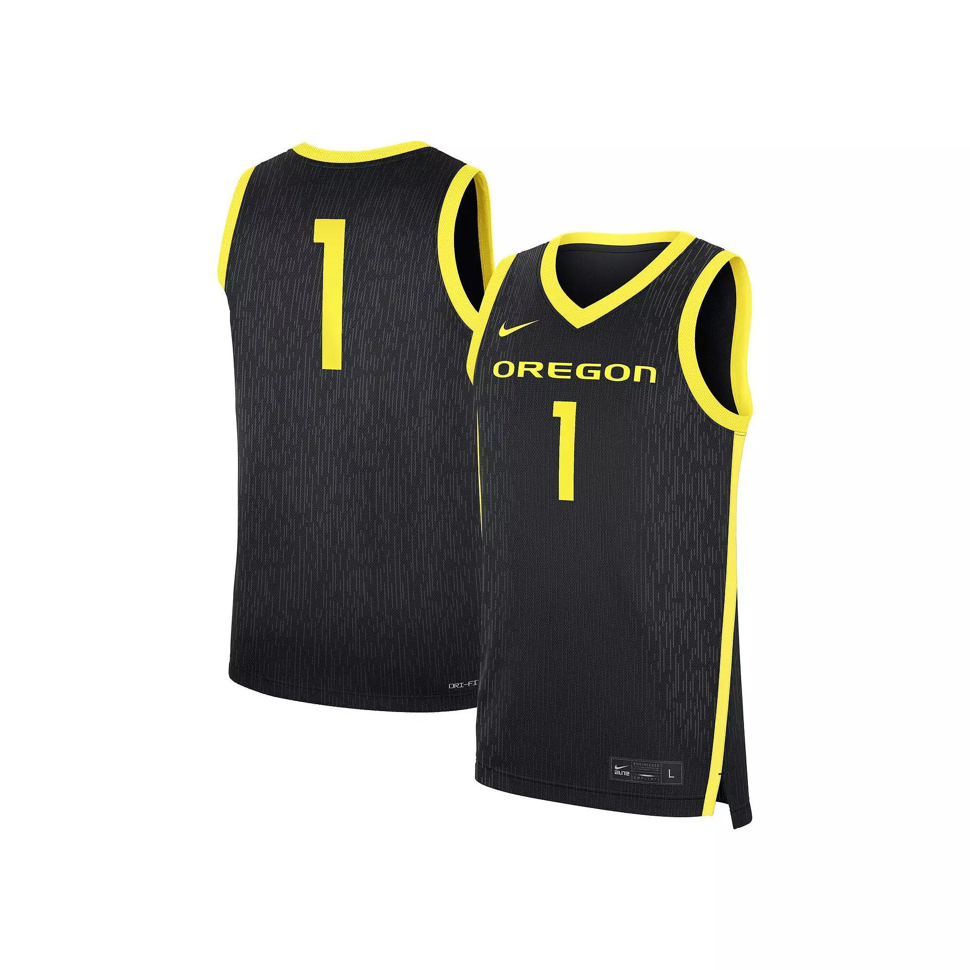 Men's Nike #1 Black Oregon Ducks Alternate Replica Jersey, Size: 2XL Product Image