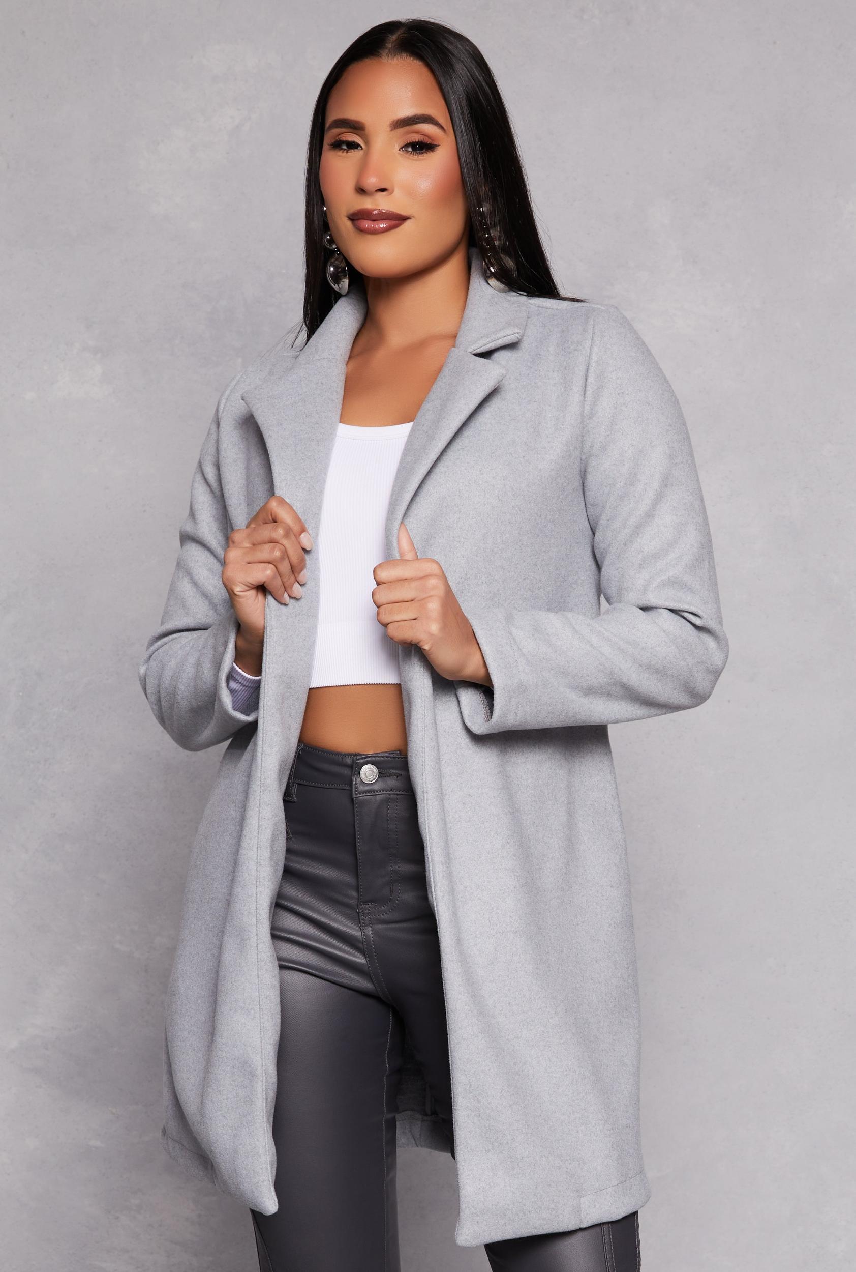 Womens Iris Collared Open Front Coat Product Image