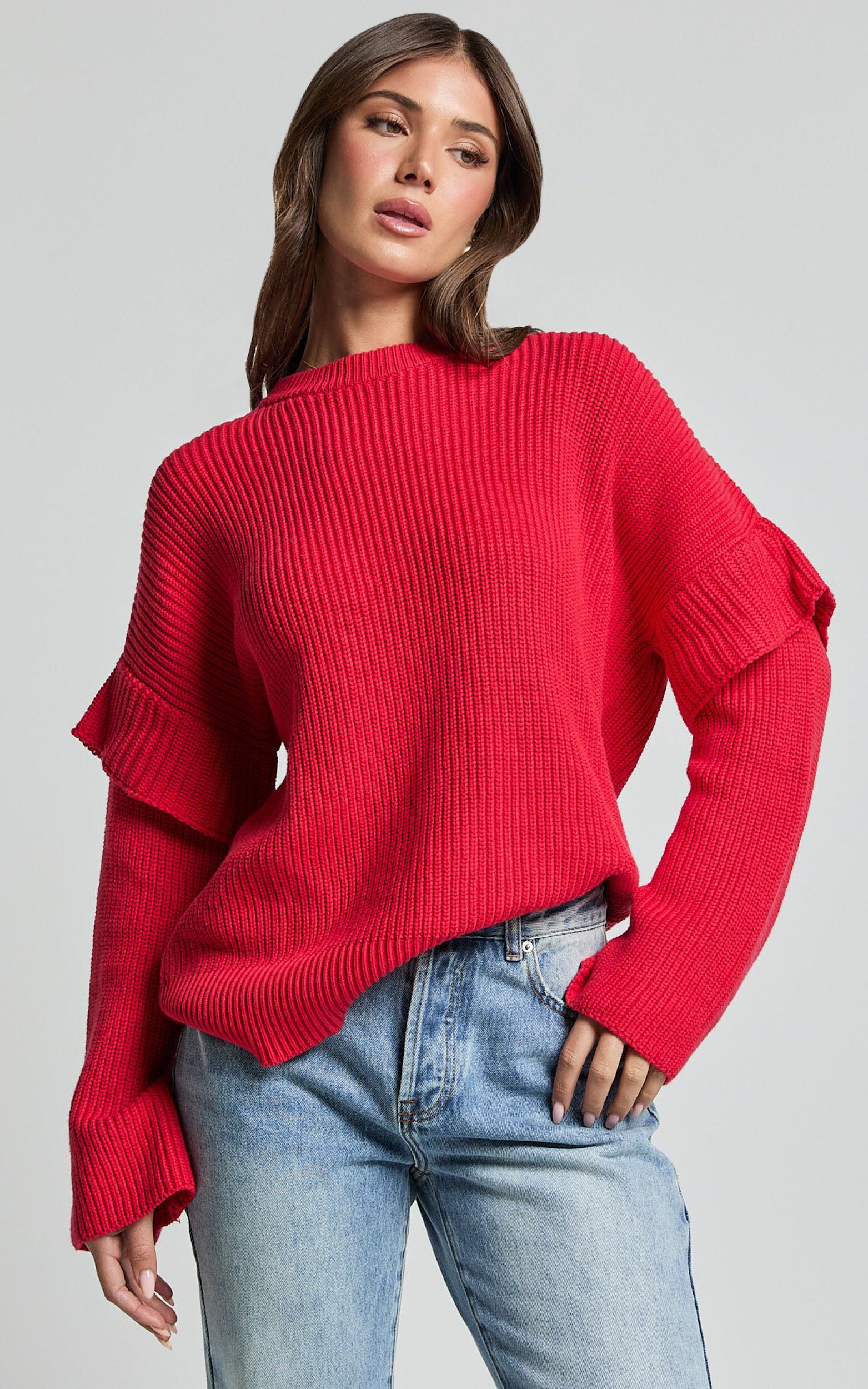SNDYS The Label - Marabella Knit Jumper in Cherry Product Image
