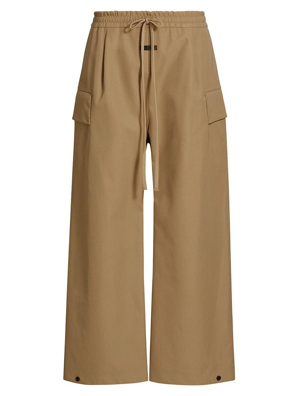 Mens Wool & Cotton-Blend Cargo Pants Product Image