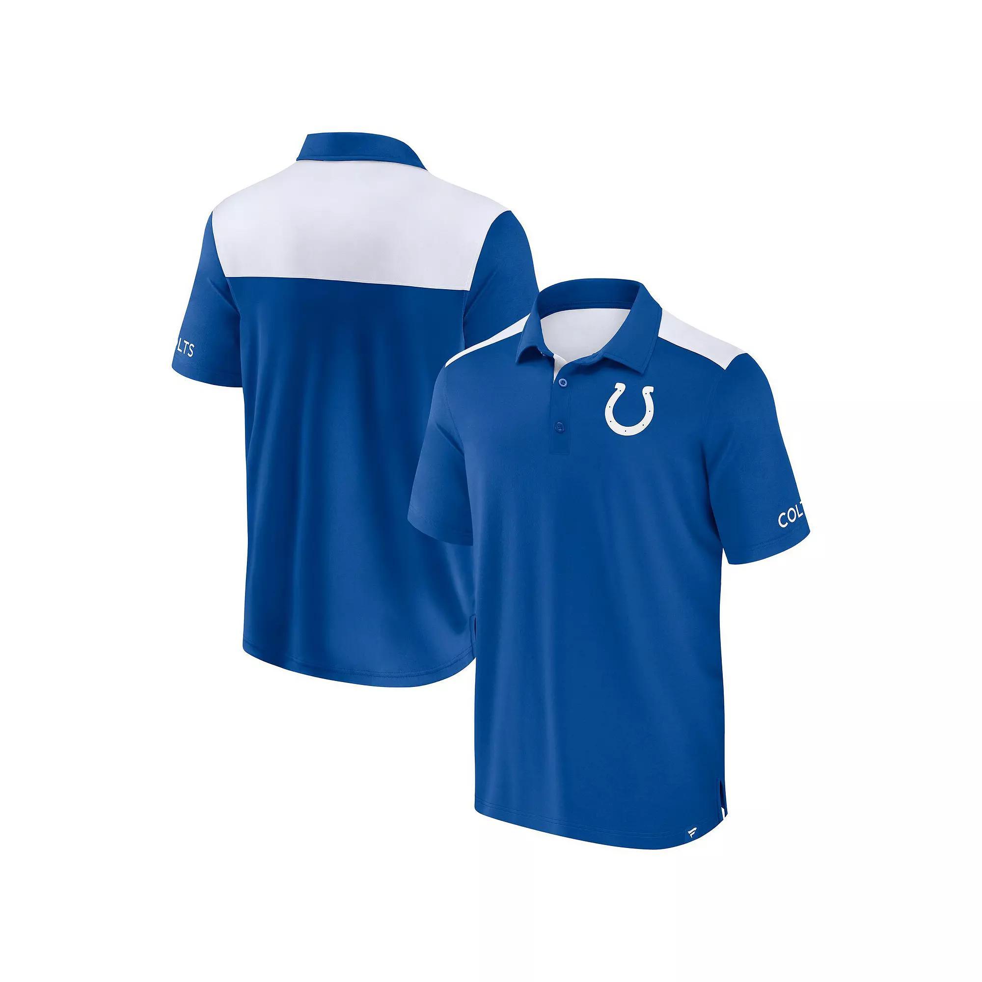 Men's Fanatics  Royal/White Indianapolis Colts Colorblock Polo, Size: XXL, Blue Product Image