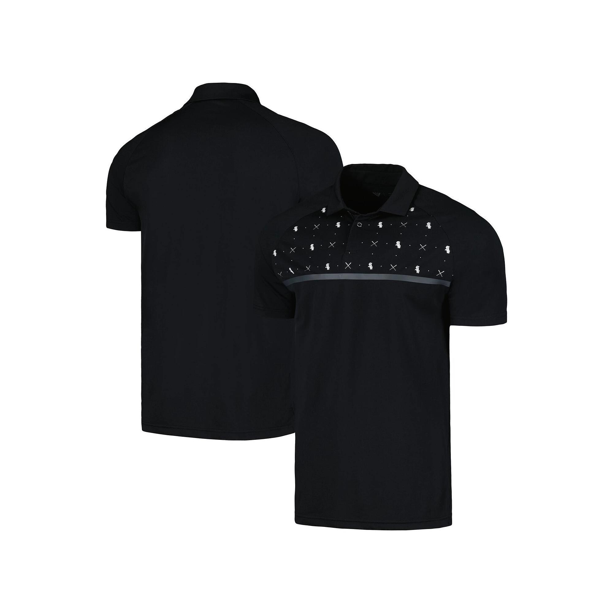 Men's Levelwear Black Chicago White Sox Sector Batter Up Raglan Polo, Size: Small Product Image