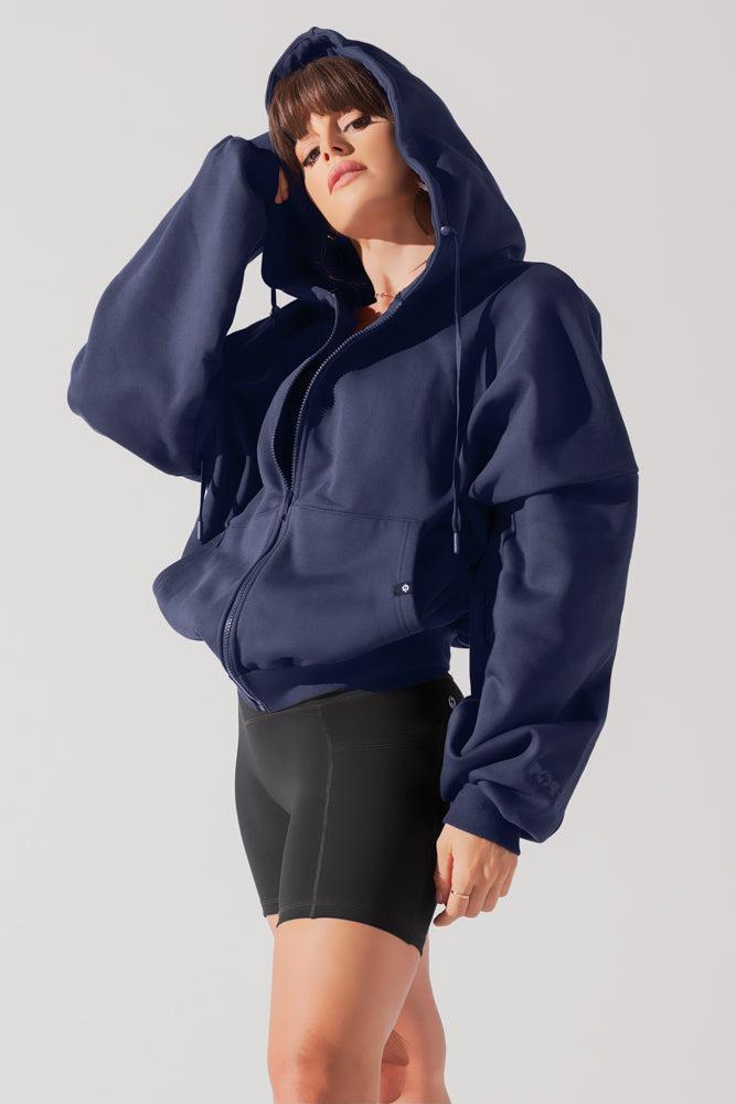 Zip Cloud Hoodie - Crimson Product Image